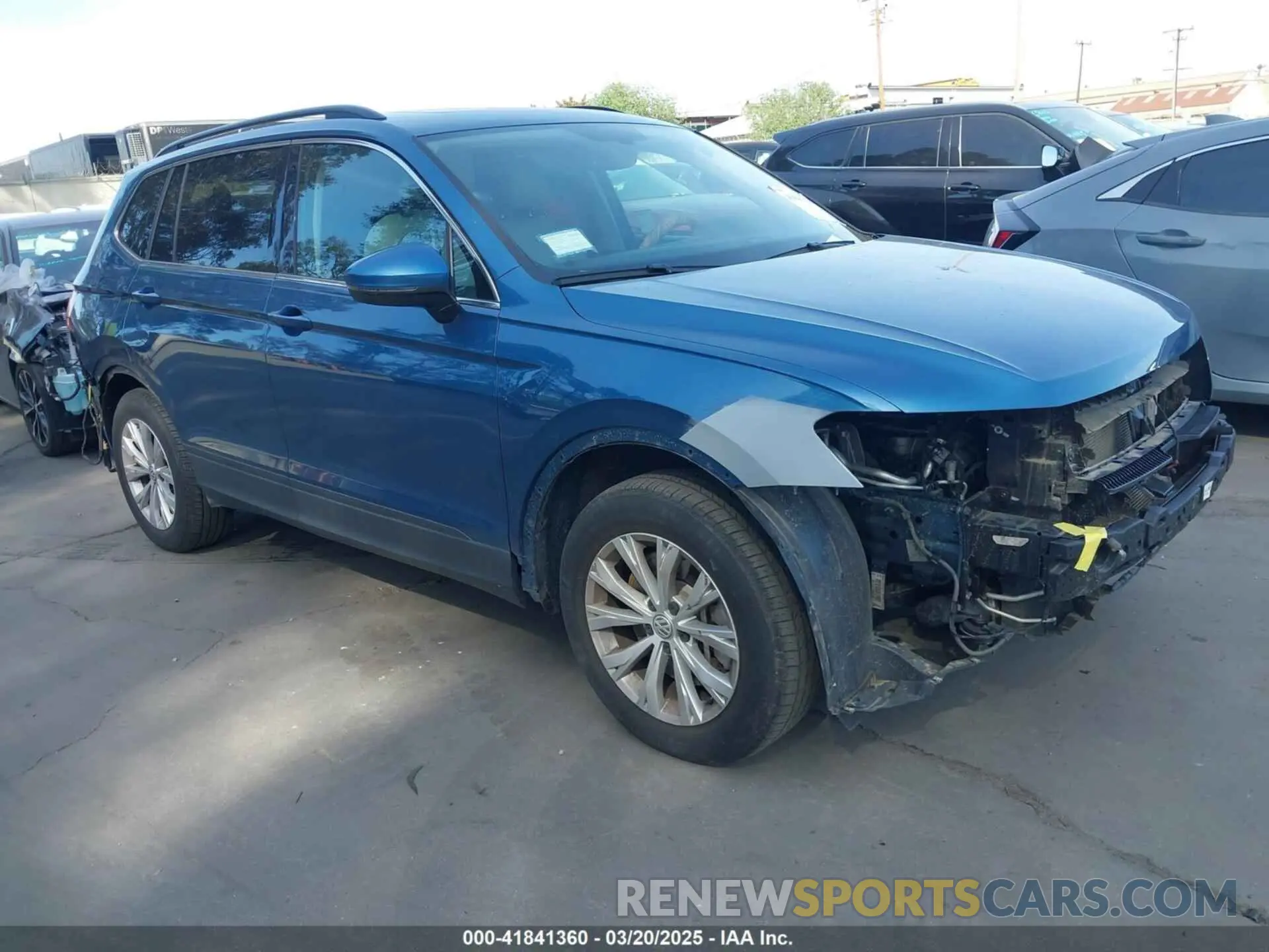 1 Photograph of a damaged car 3VV3B7AX2KM067907 VOLKSWAGEN TIGUAN 2019