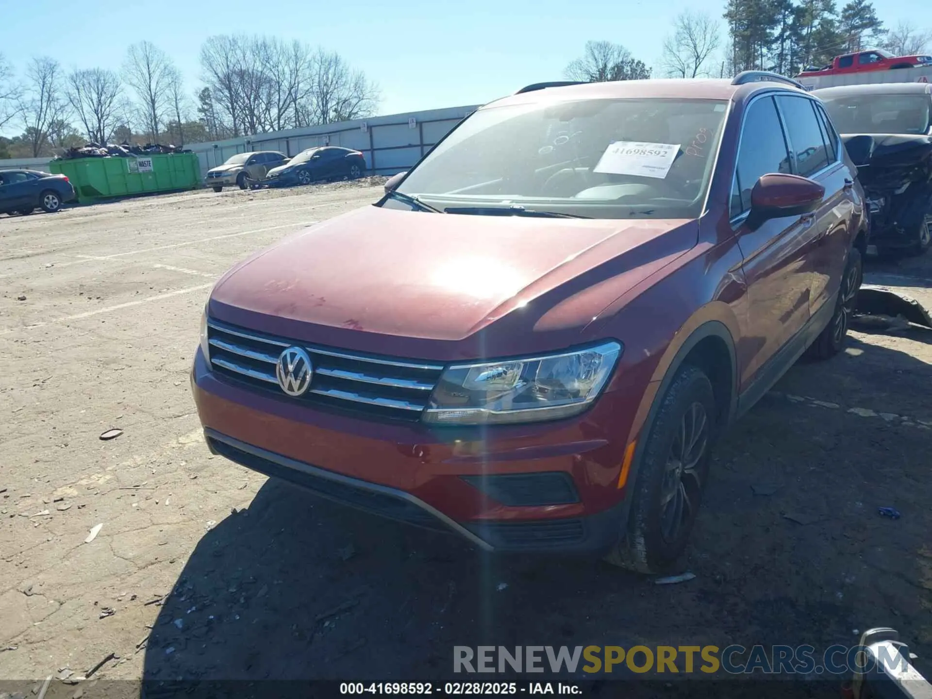 2 Photograph of a damaged car 3VV3B7AX6KM161627 VOLKSWAGEN TIGUAN 2019