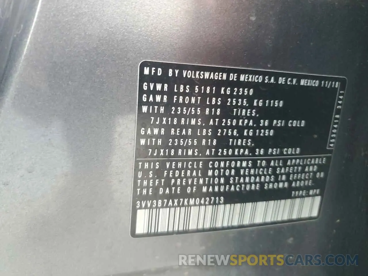 15 Photograph of a damaged car 3VV3B7AX7KM042713 VOLKSWAGEN TIGUAN 2019