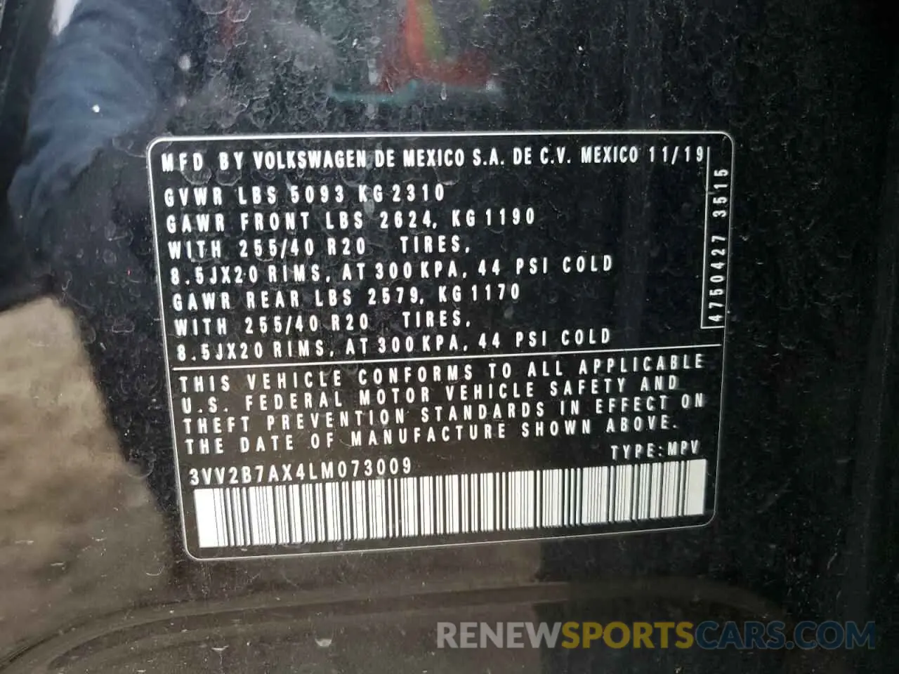 15 Photograph of a damaged car 3VV2B7AX4LM073009 VOLKSWAGEN TIGUAN 2020