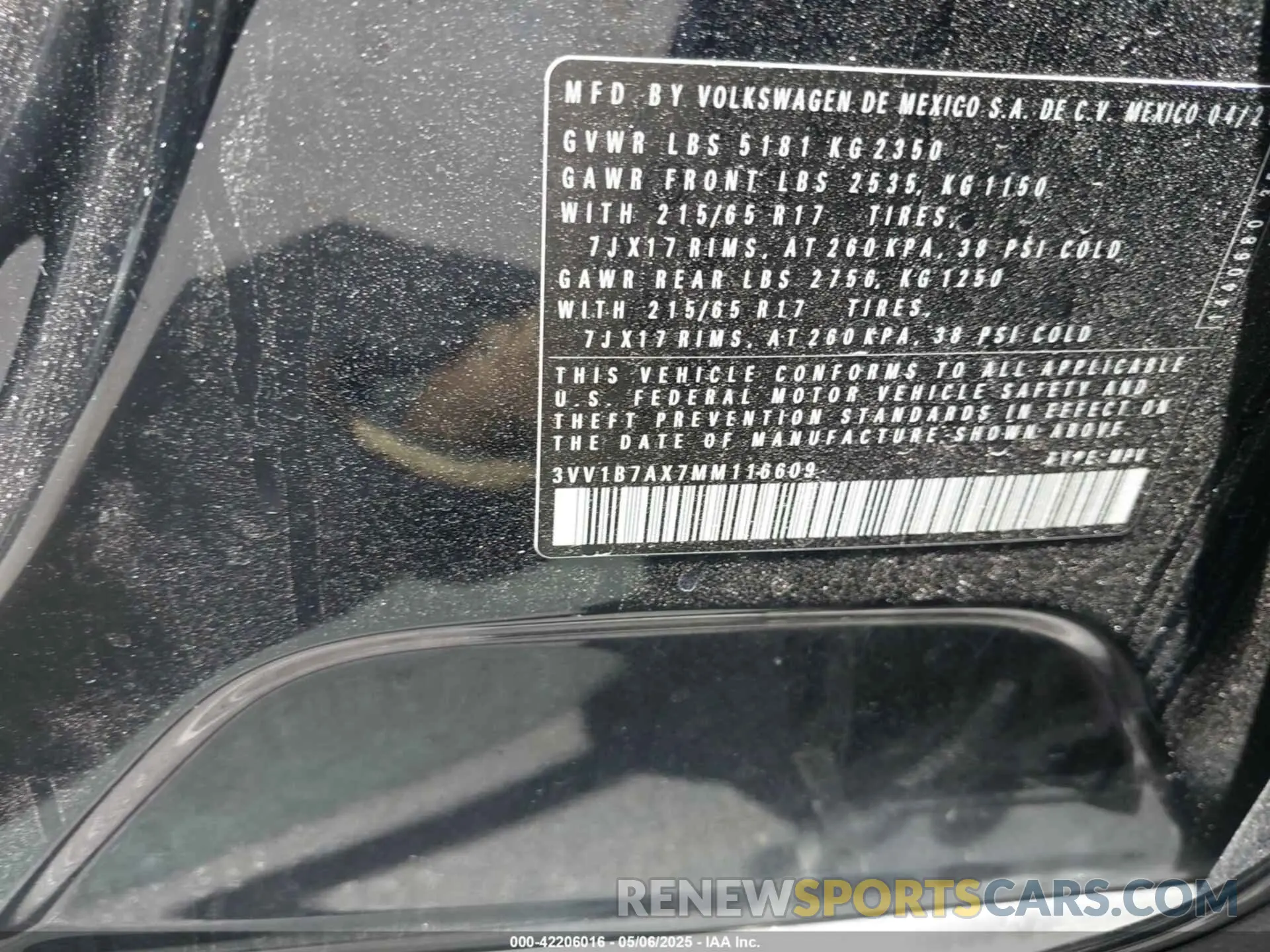 9 Photograph of a damaged car 3VV1B7AX7MM116609 VOLKSWAGEN TIGUAN 2021