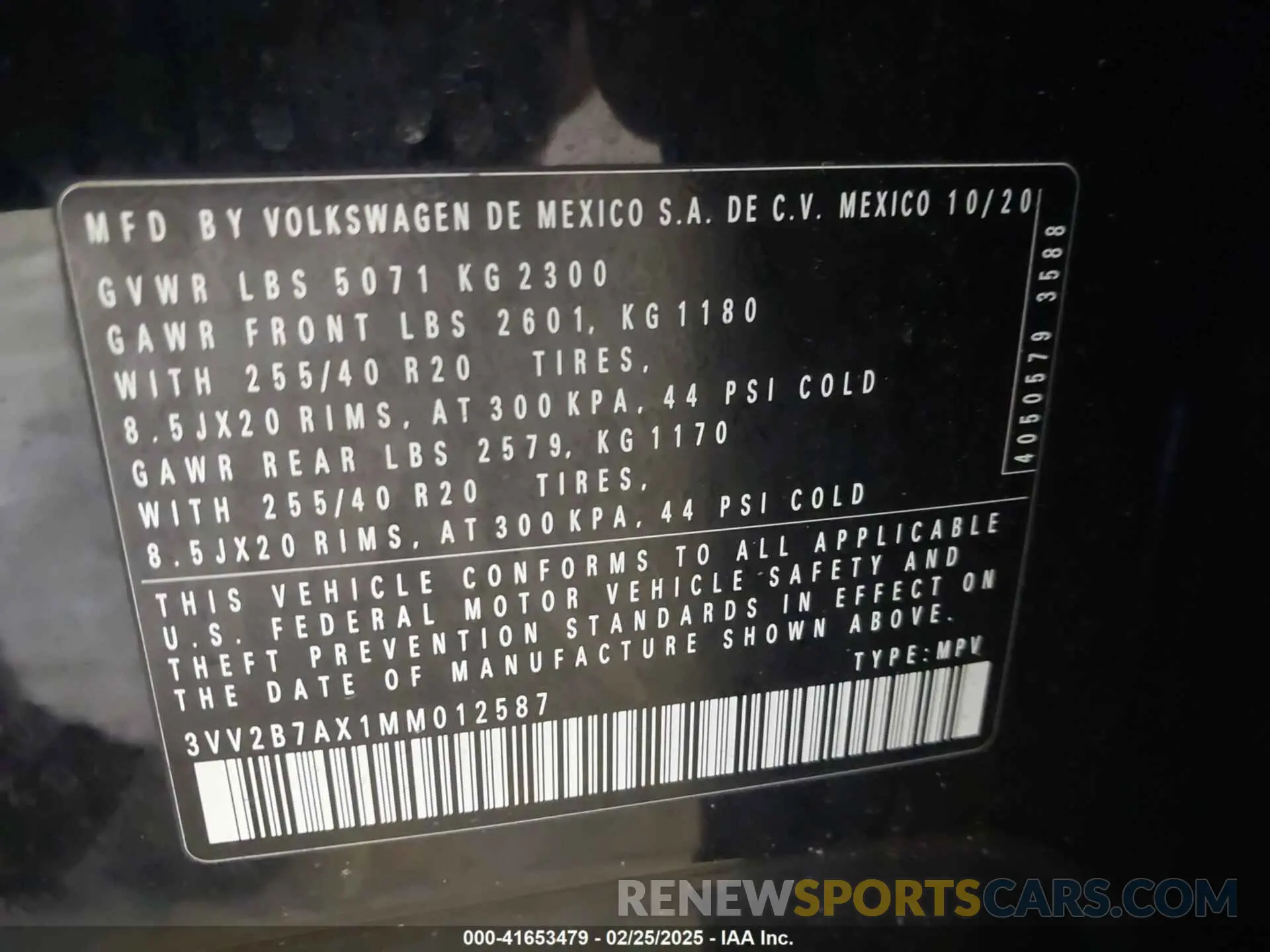 9 Photograph of a damaged car 3VV2B7AX1MM012587 VOLKSWAGEN TIGUAN 2021