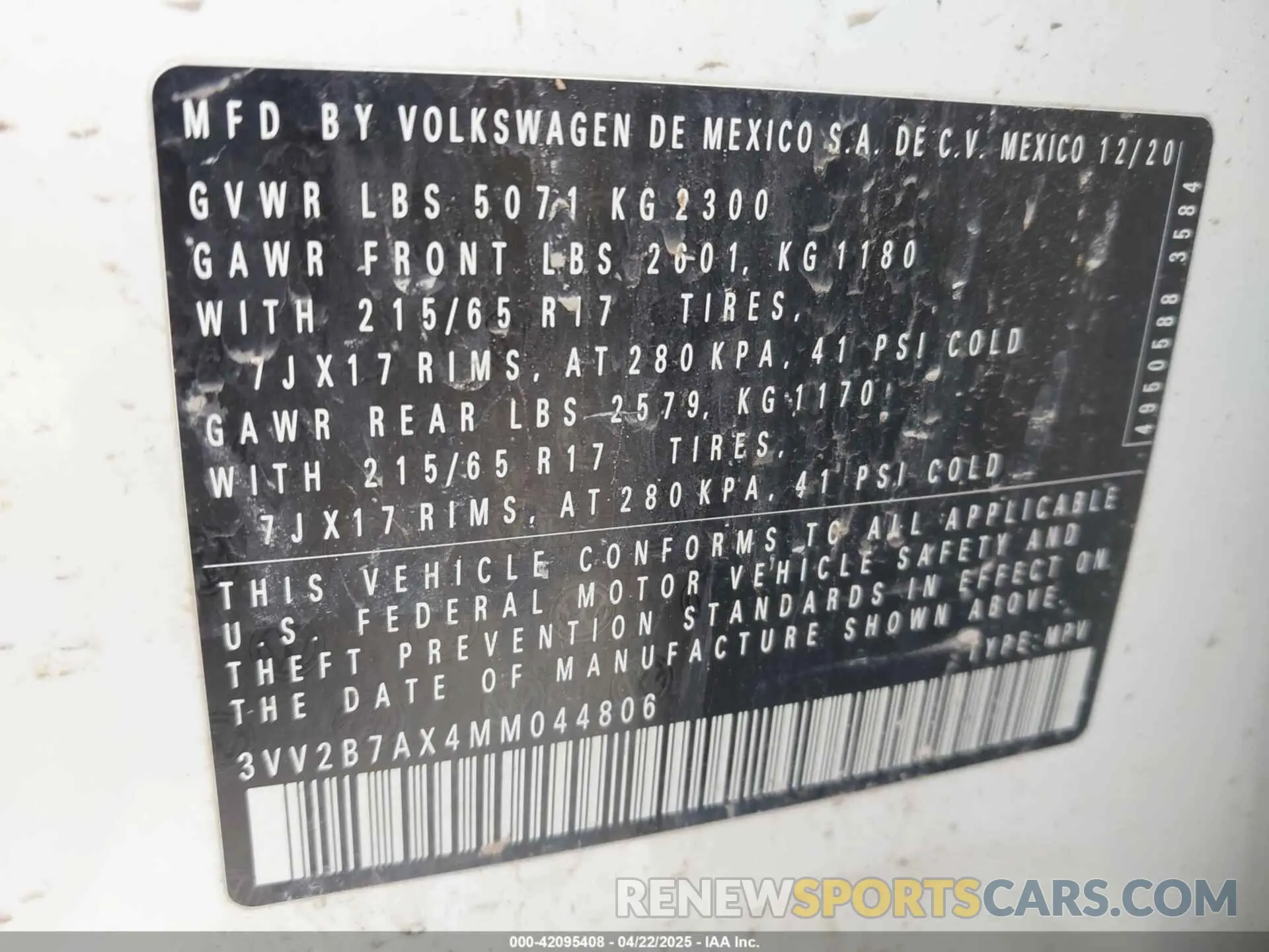 9 Photograph of a damaged car 3VV2B7AX4MM044806 VOLKSWAGEN TIGUAN 2021