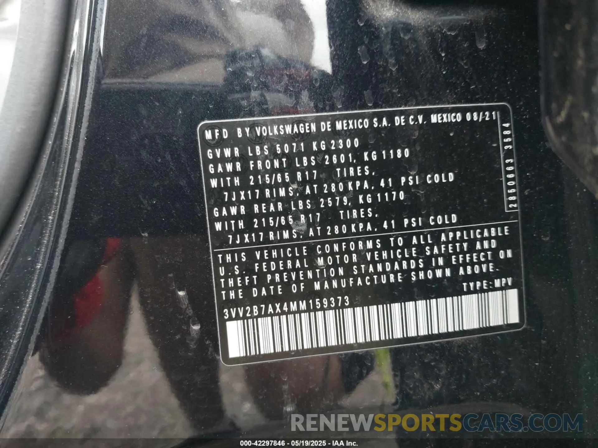 9 Photograph of a damaged car 3VV2B7AX4MM159373 VOLKSWAGEN TIGUAN 2021