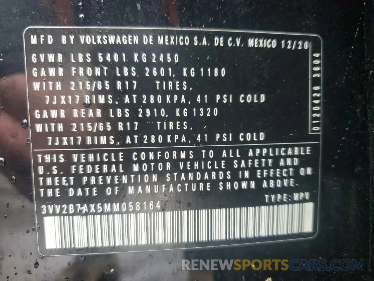 14 Photograph of a damaged car 3VV2B7AX5MM058164 VOLKSWAGEN TIGUAN 2021