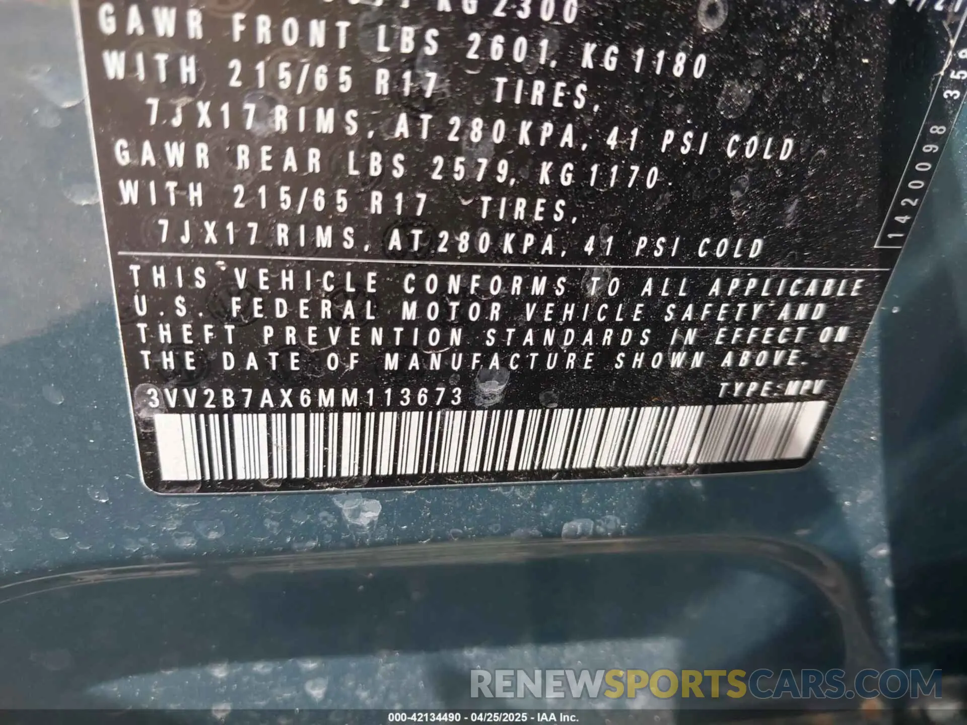 9 Photograph of a damaged car 3VV2B7AX6MM113673 VOLKSWAGEN TIGUAN 2021
