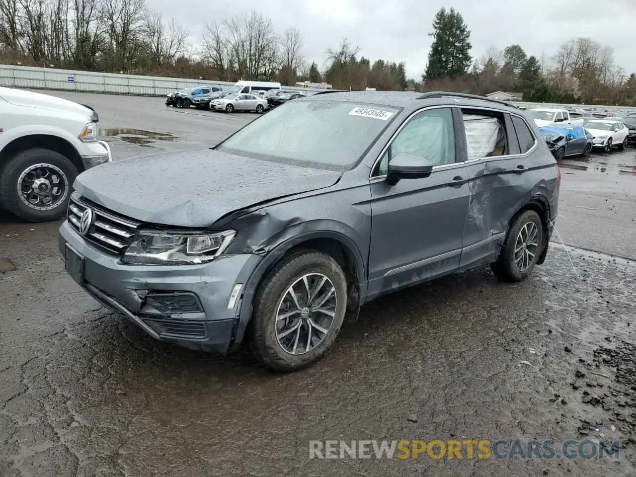1 Photograph of a damaged car 3VV2B7AX7MM128098 VOLKSWAGEN TIGUAN 2021