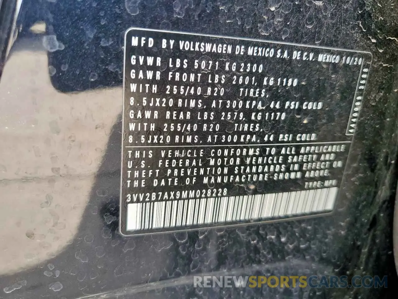 14 Photograph of a damaged car 3VV2B7AX9MM028228 VOLKSWAGEN TIGUAN 2021