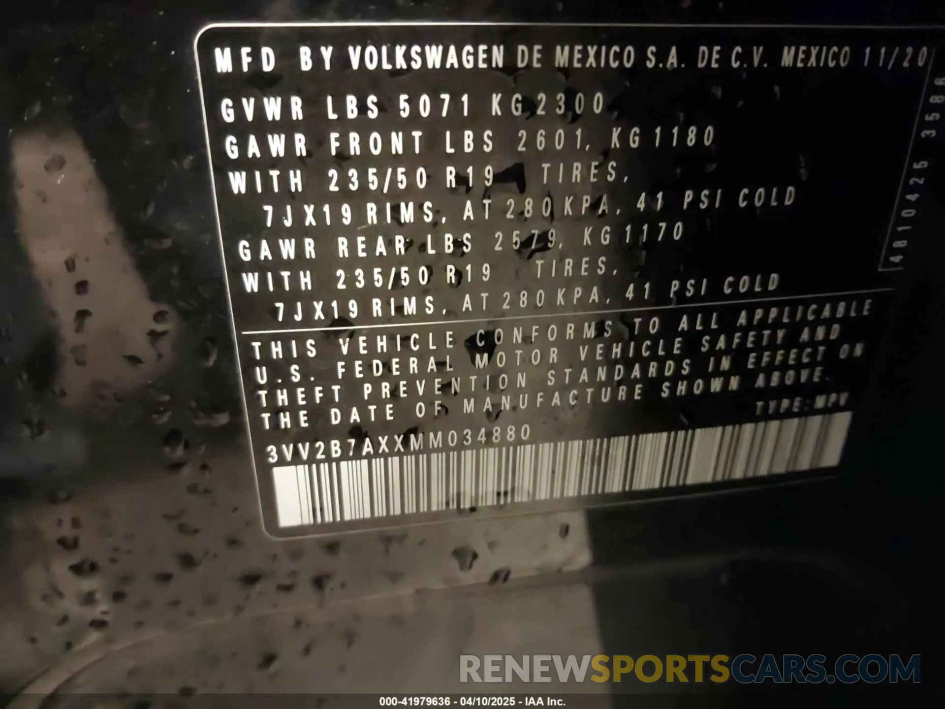 9 Photograph of a damaged car 3VV2B7AXXMM034880 VOLKSWAGEN TIGUAN 2021