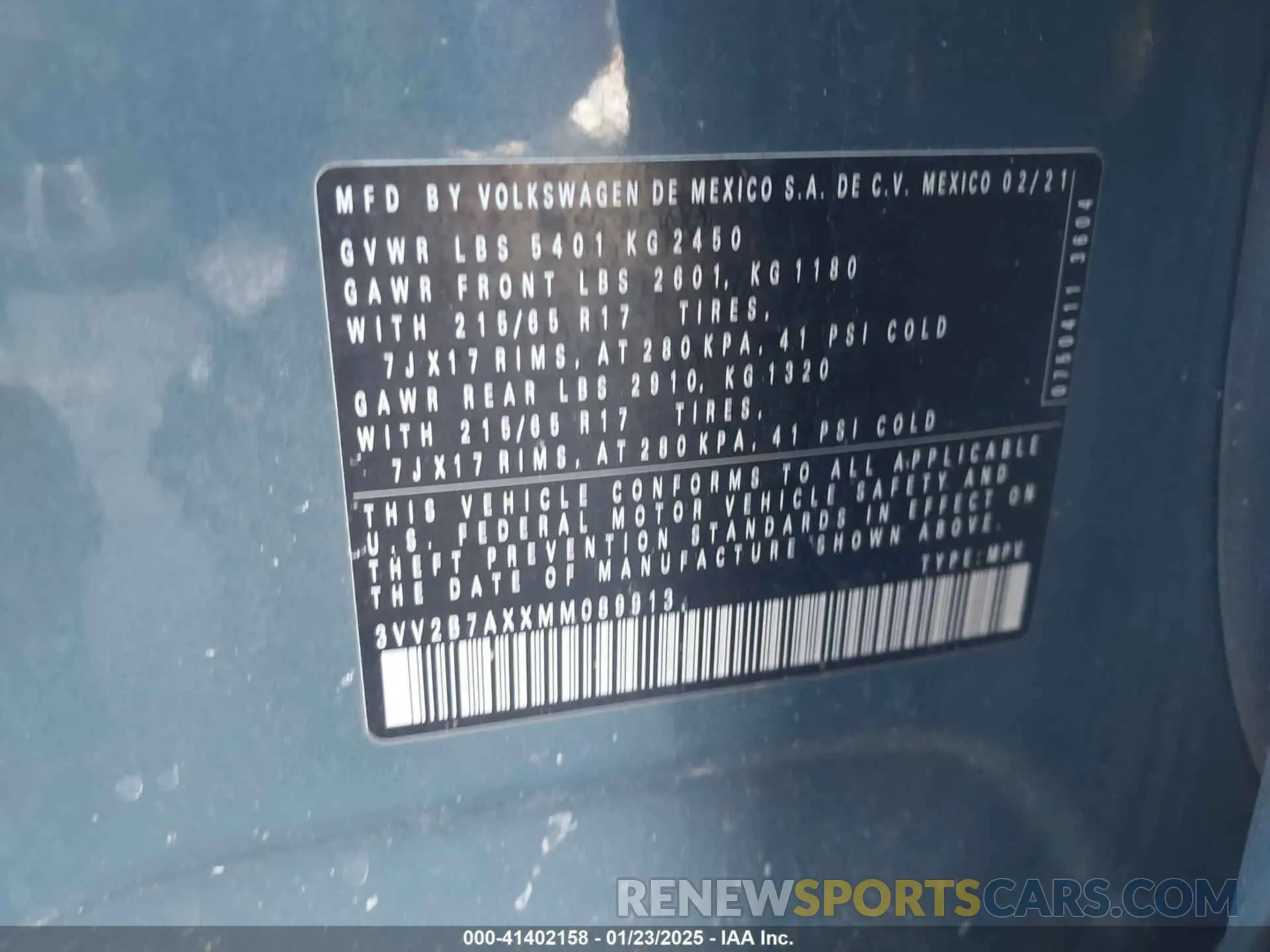 9 Photograph of a damaged car 3VV2B7AXXMM089913 VOLKSWAGEN TIGUAN 2021