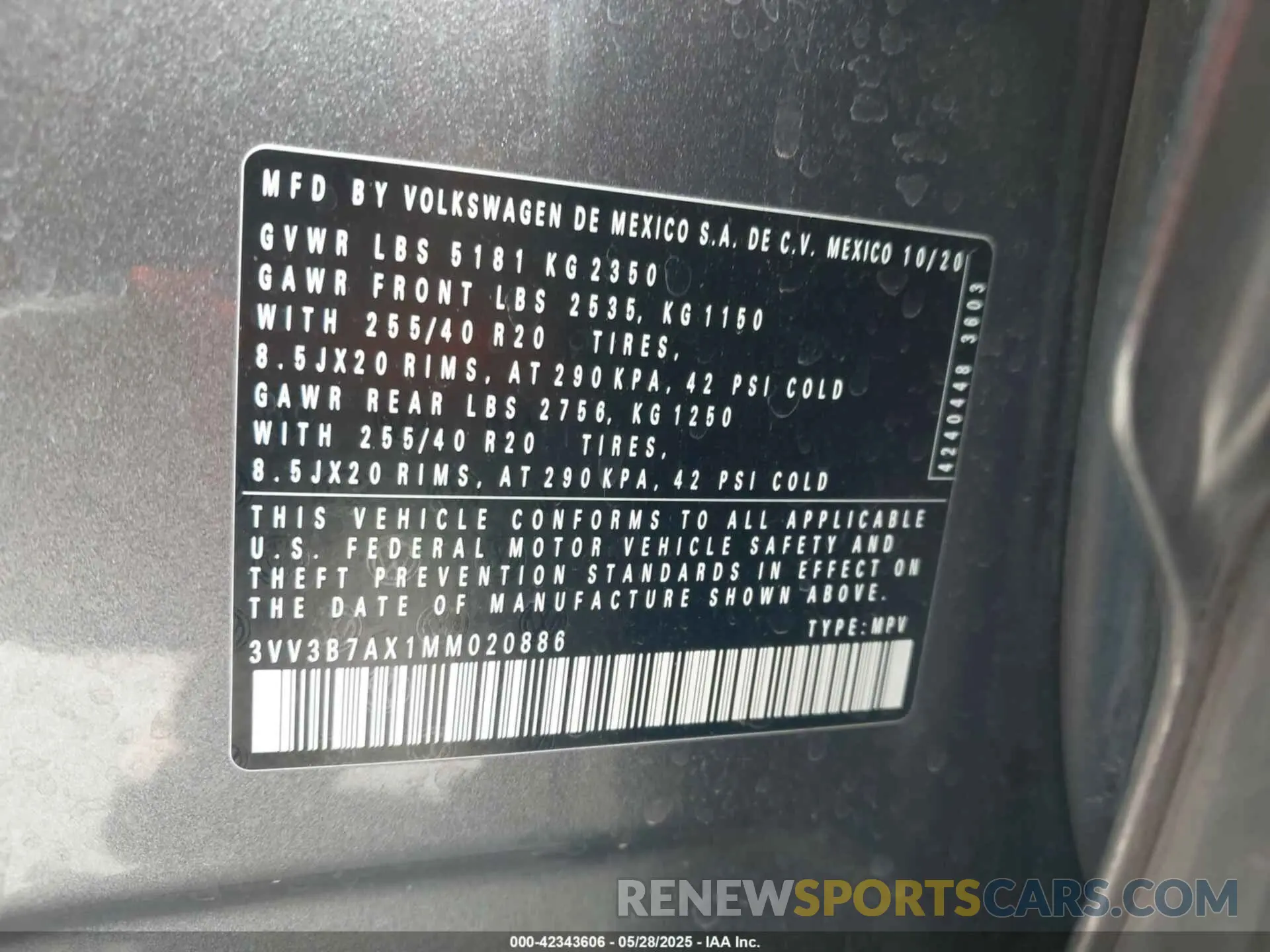 9 Photograph of a damaged car 3VV3B7AX1MM020886 VOLKSWAGEN TIGUAN 2021