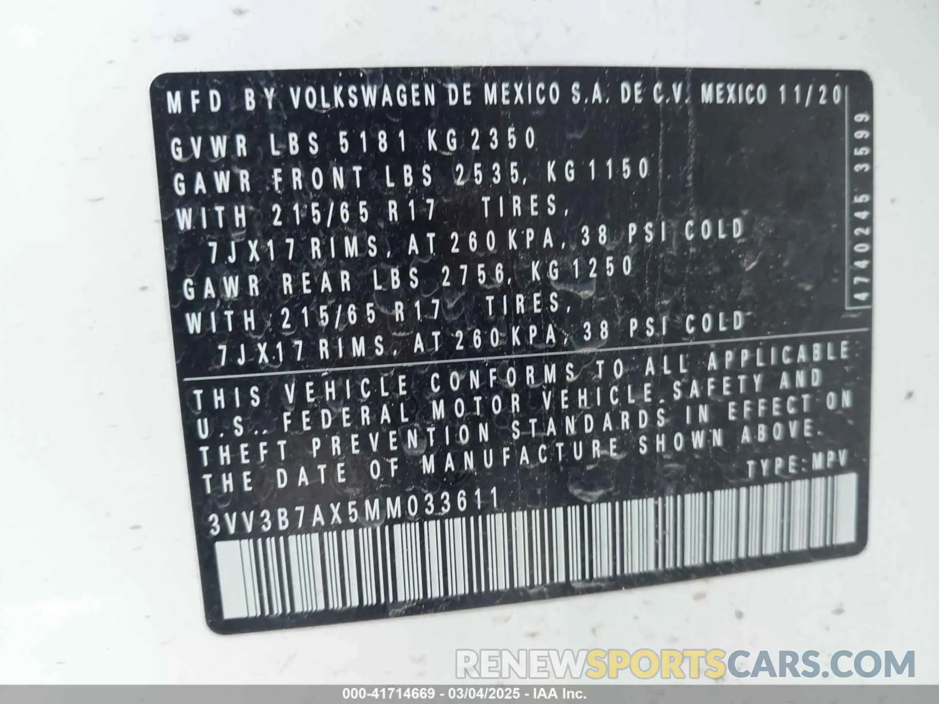 9 Photograph of a damaged car 3VV3B7AX5MM033611 VOLKSWAGEN TIGUAN 2021