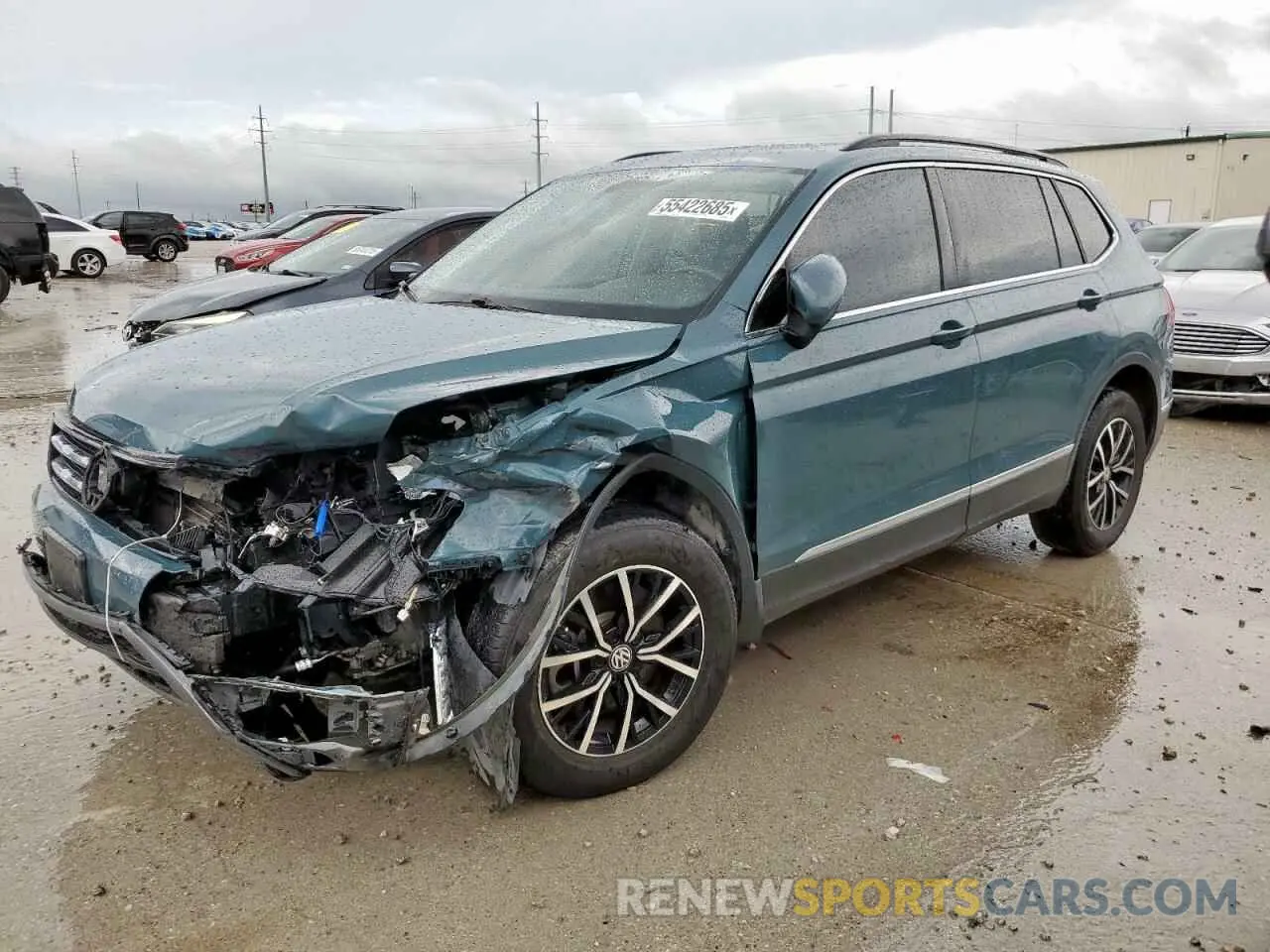 1 Photograph of a damaged car 3VV3B7AX9MM066823 VOLKSWAGEN TIGUAN 2021