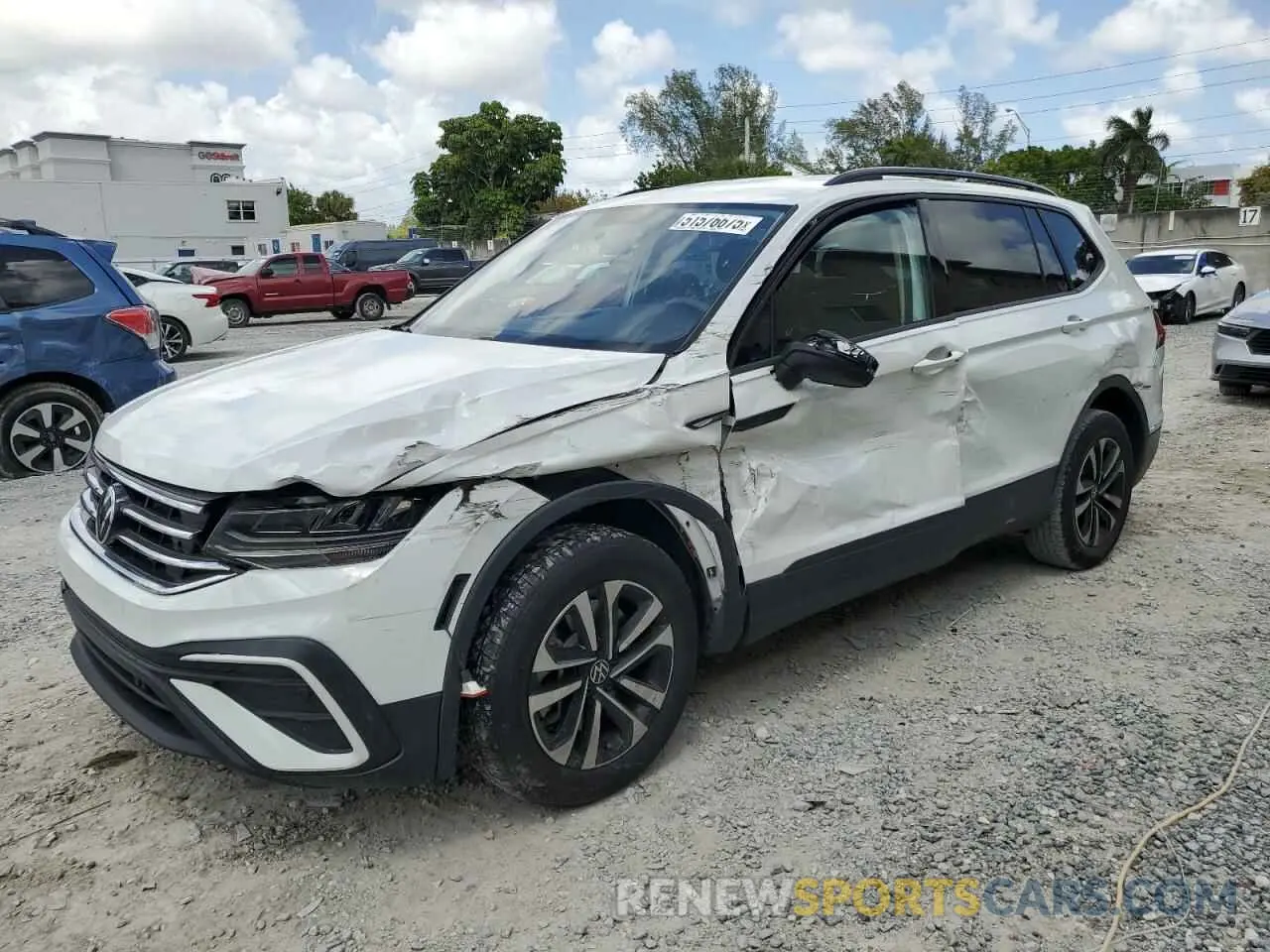 1 Photograph of a damaged car 3VV1B7AX5NM143020 VOLKSWAGEN TIGUAN 2022