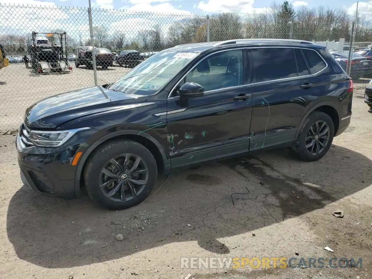 1 Photograph of a damaged car 3VV2B7AX4NM063051 VOLKSWAGEN TIGUAN 2022