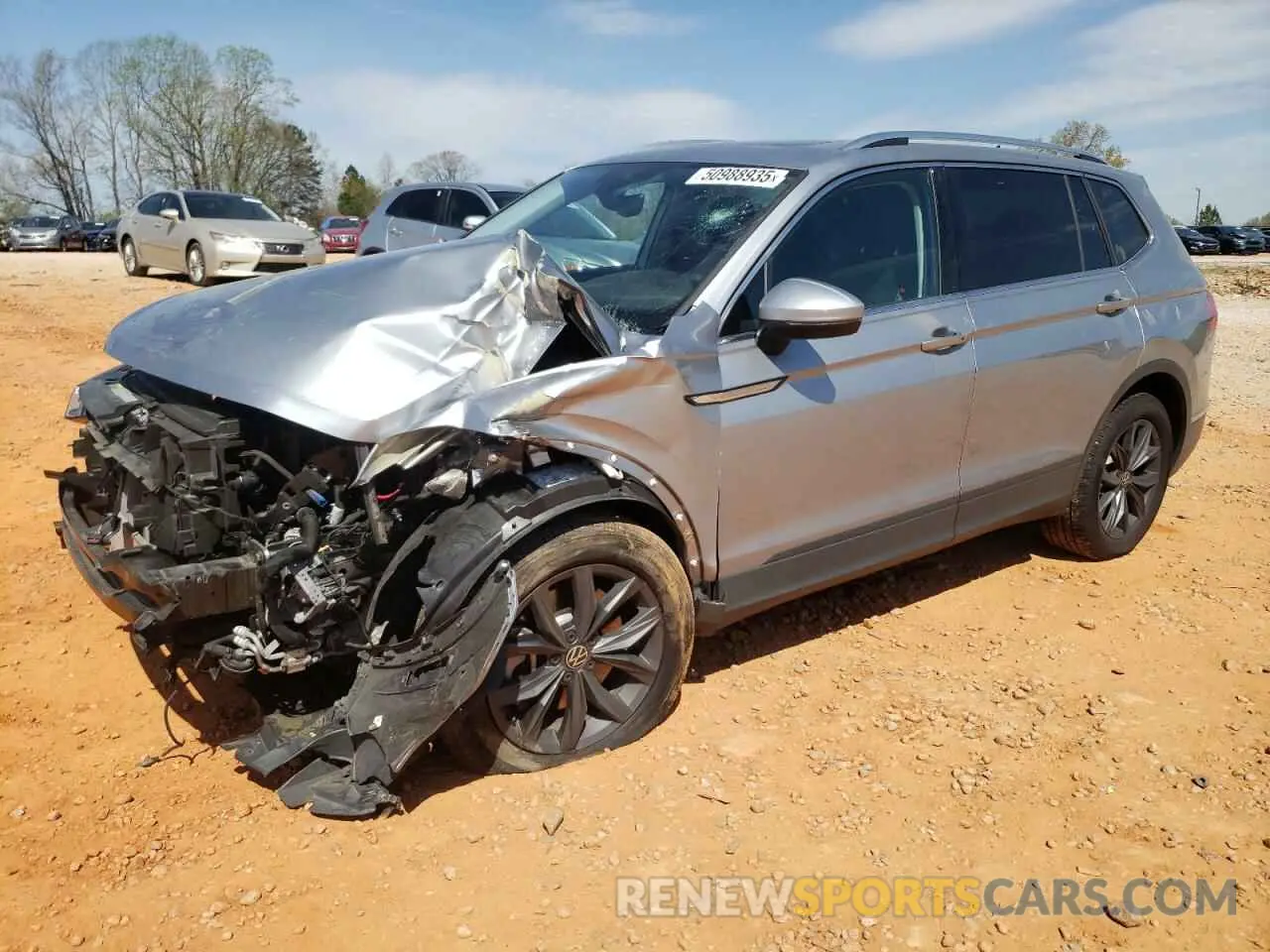1 Photograph of a damaged car 3VV2B7AX7NM022218 VOLKSWAGEN TIGUAN 2022