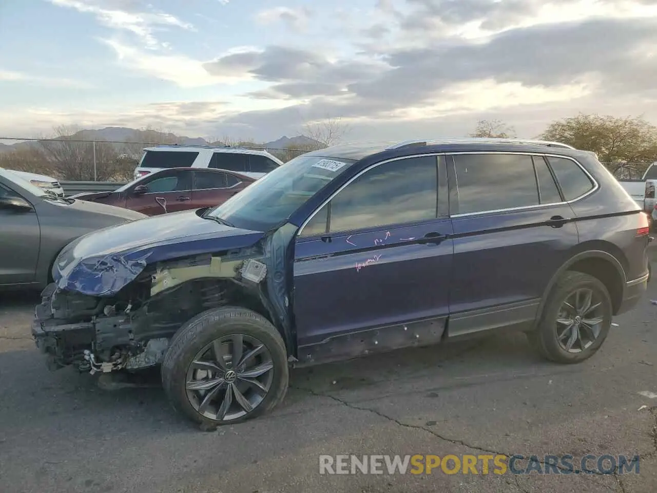 1 Photograph of a damaged car 3VV3B7AX3NM147401 VOLKSWAGEN TIGUAN 2022