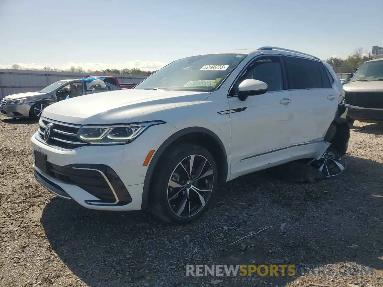 1 Photograph of a damaged car 3VV4B7AX2NM113423 VOLKSWAGEN TIGUAN 2022