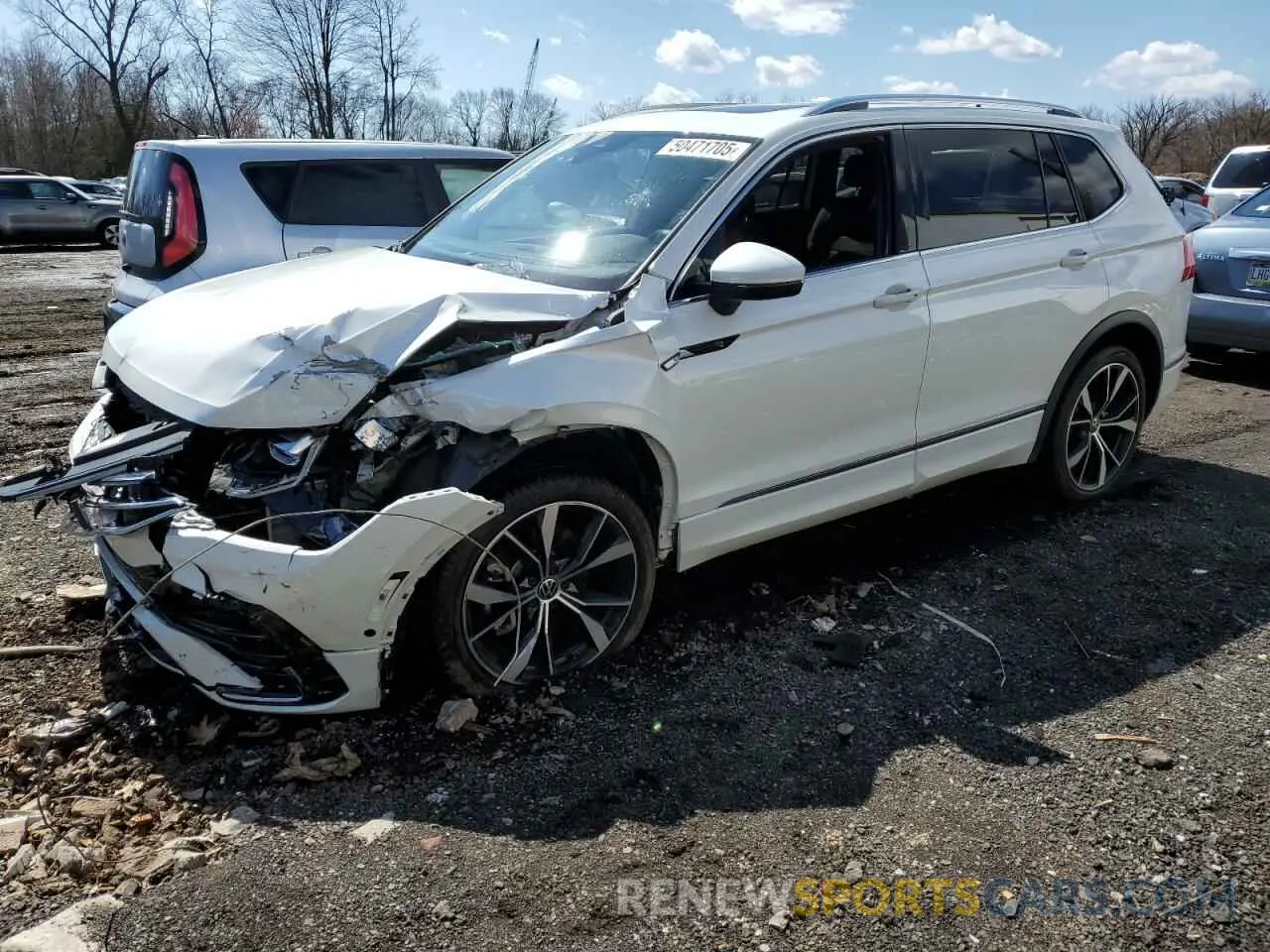 1 Photograph of a damaged car 3VV4B7AXXNM096239 VOLKSWAGEN TIGUAN 2022