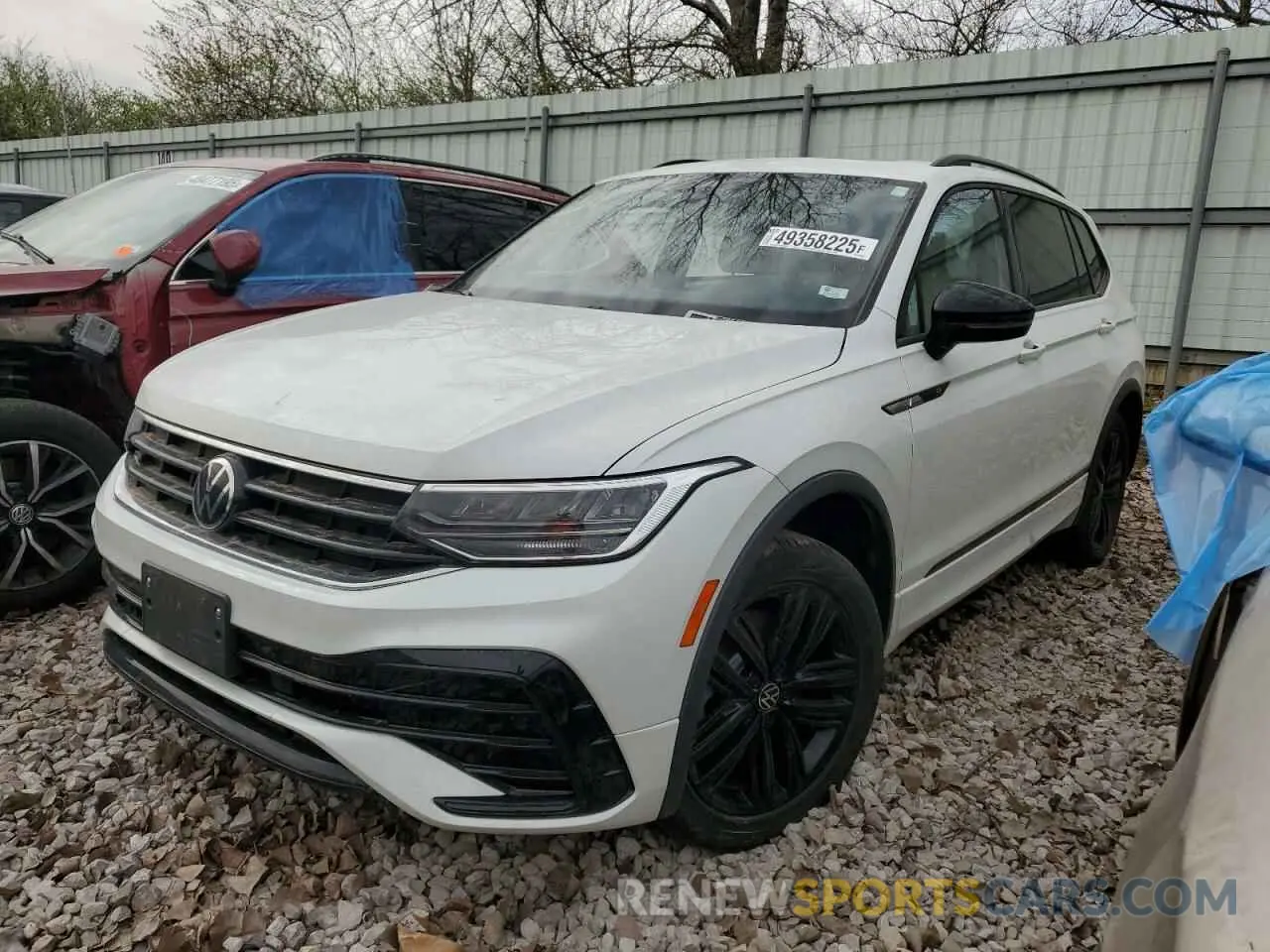 1 Photograph of a damaged car 3VVCB7AX7NM058155 VOLKSWAGEN TIGUAN 2022