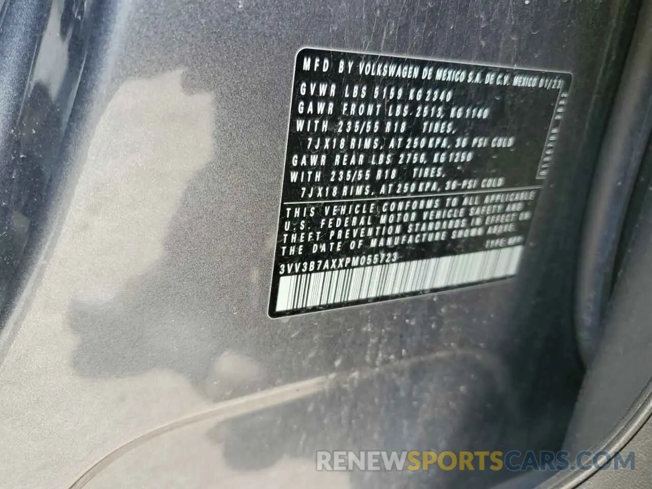 15 Photograph of a damaged car 3VV3B7AXXPM055723 VOLKSWAGEN TIGUAN 2023