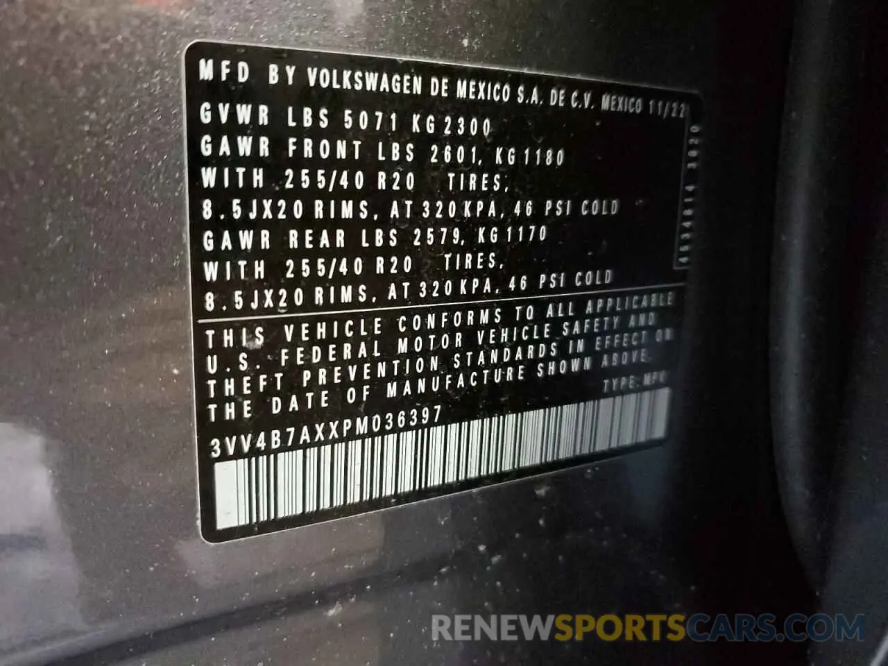 12 Photograph of a damaged car 3VV4B7AXXPM036397 VOLKSWAGEN TIGUAN 2023