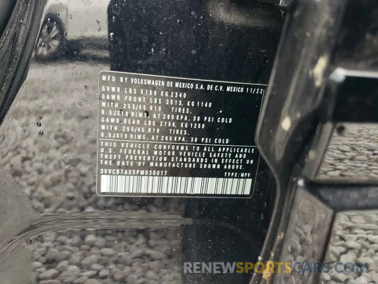13 Photograph of a damaged car 3VVCB7AX5PM030017 VOLKSWAGEN TIGUAN 2023