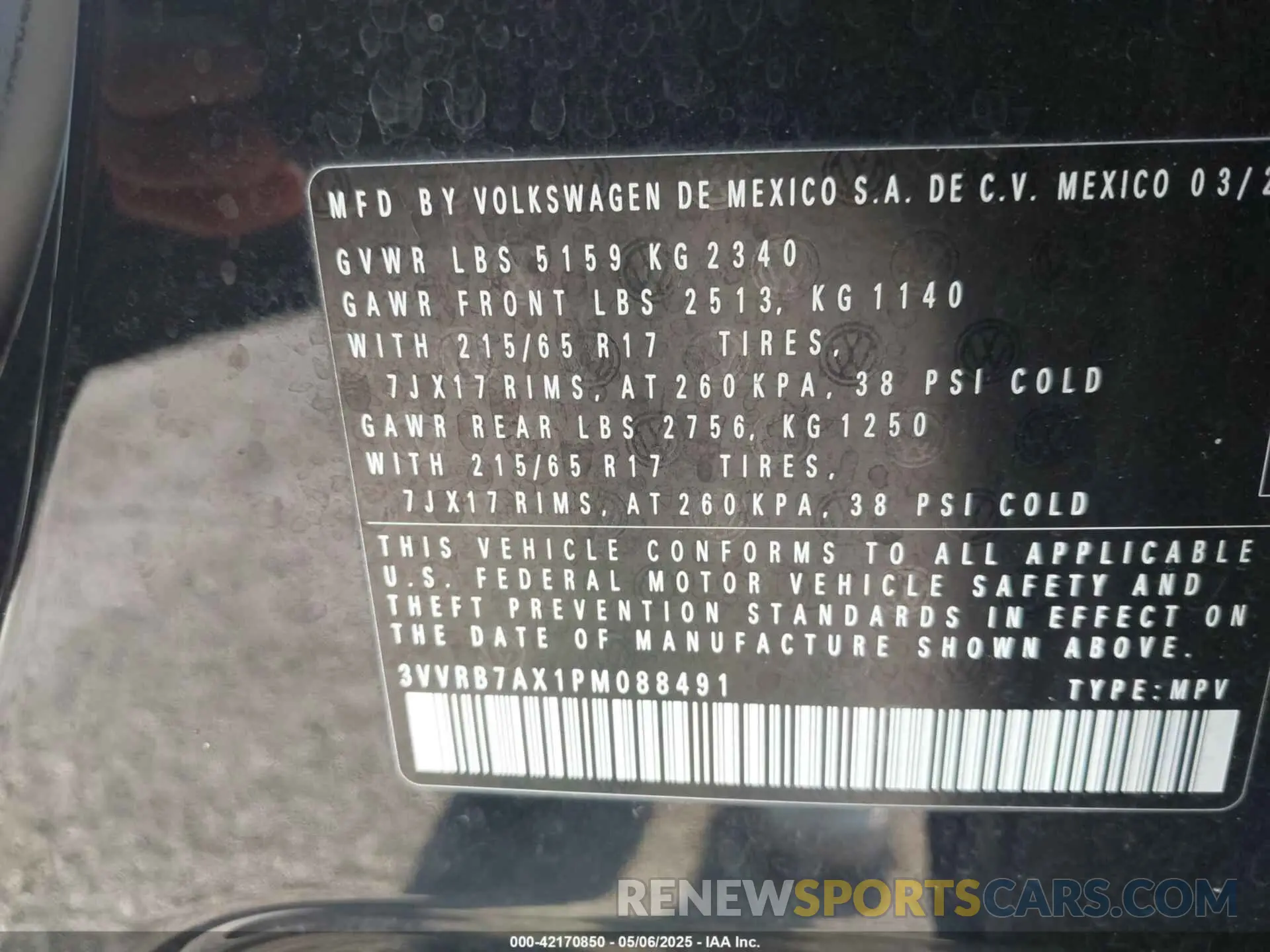 9 Photograph of a damaged car 3VVRB7AX1PM088491 VOLKSWAGEN TIGUAN 2023