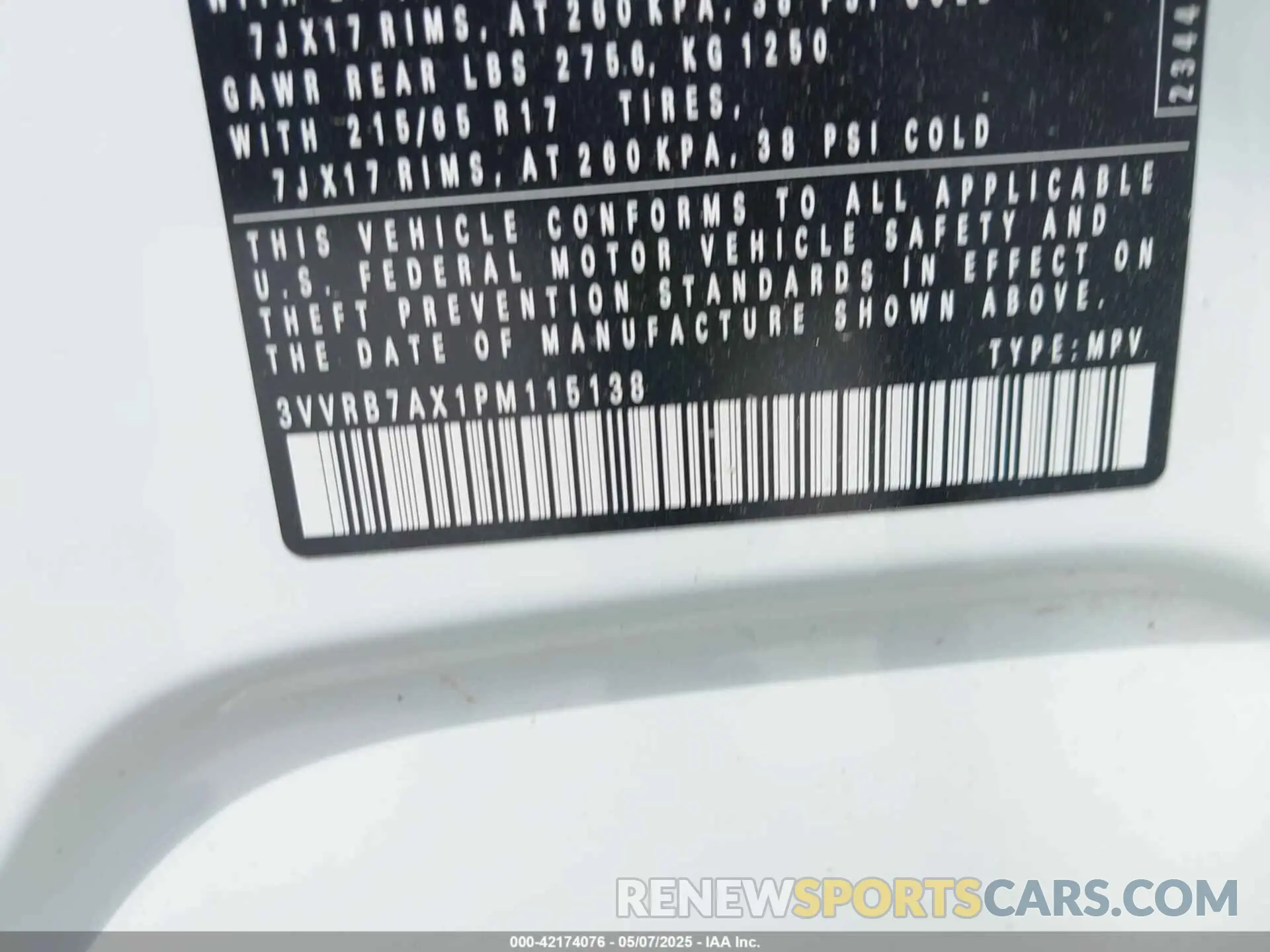 9 Photograph of a damaged car 3VVRB7AX1PM115138 VOLKSWAGEN TIGUAN 2023