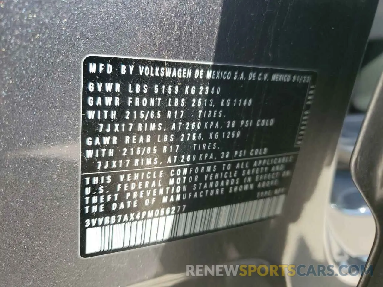 13 Photograph of a damaged car 3VVRB7AX4PM056277 VOLKSWAGEN TIGUAN 2023
