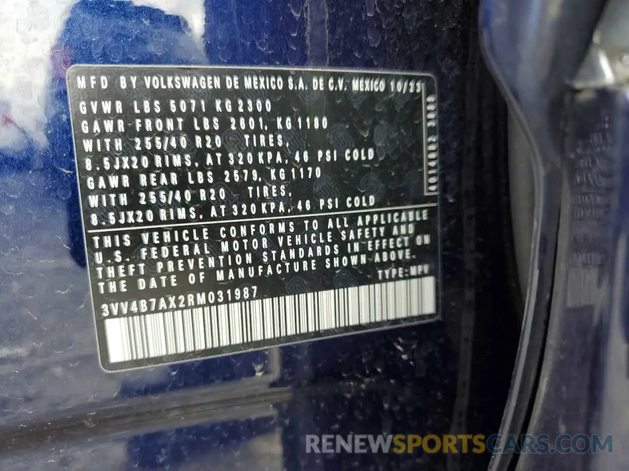 13 Photograph of a damaged car 3VV4B7AX2RM031987 VOLKSWAGEN TIGUAN 2024