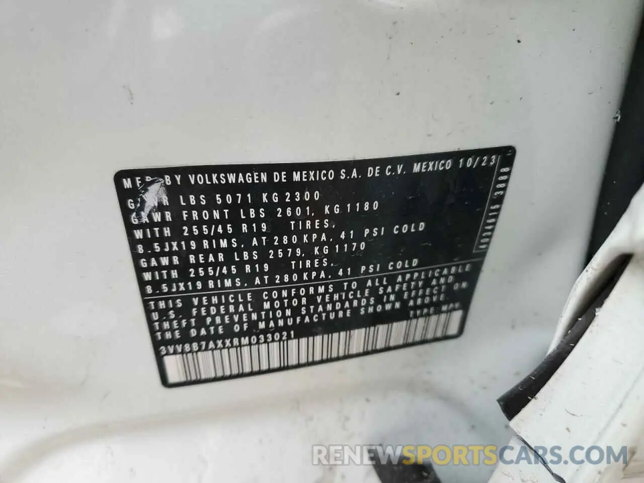 16 Photograph of a damaged car 3VV8B7AXXRM033021 VOLKSWAGEN TIGUAN 2024