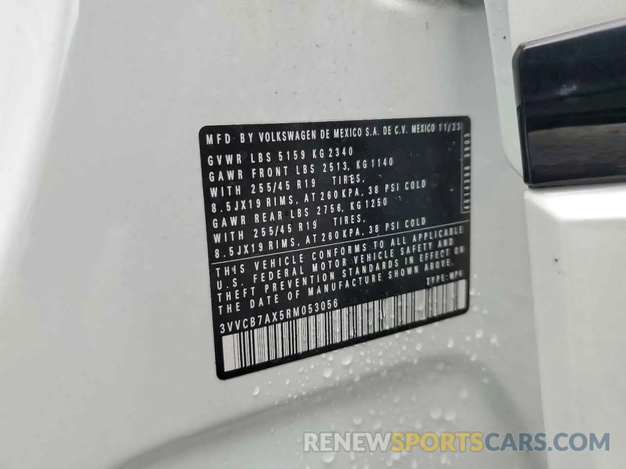 14 Photograph of a damaged car 3VVCB7AX5RM053056 VOLKSWAGEN TIGUAN 2024
