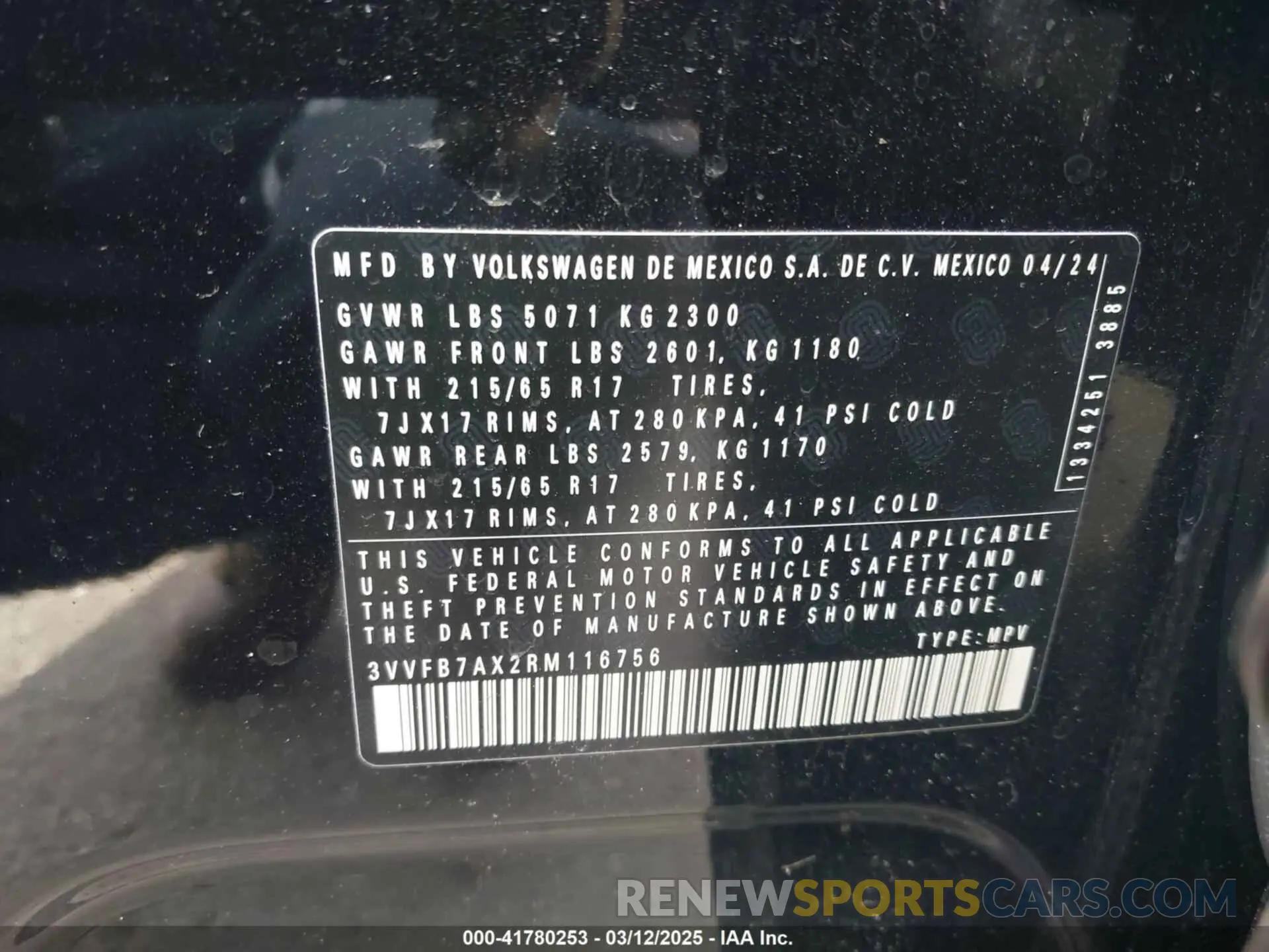 9 Photograph of a damaged car 3VVFB7AX2RM116756 VOLKSWAGEN TIGUAN 2024