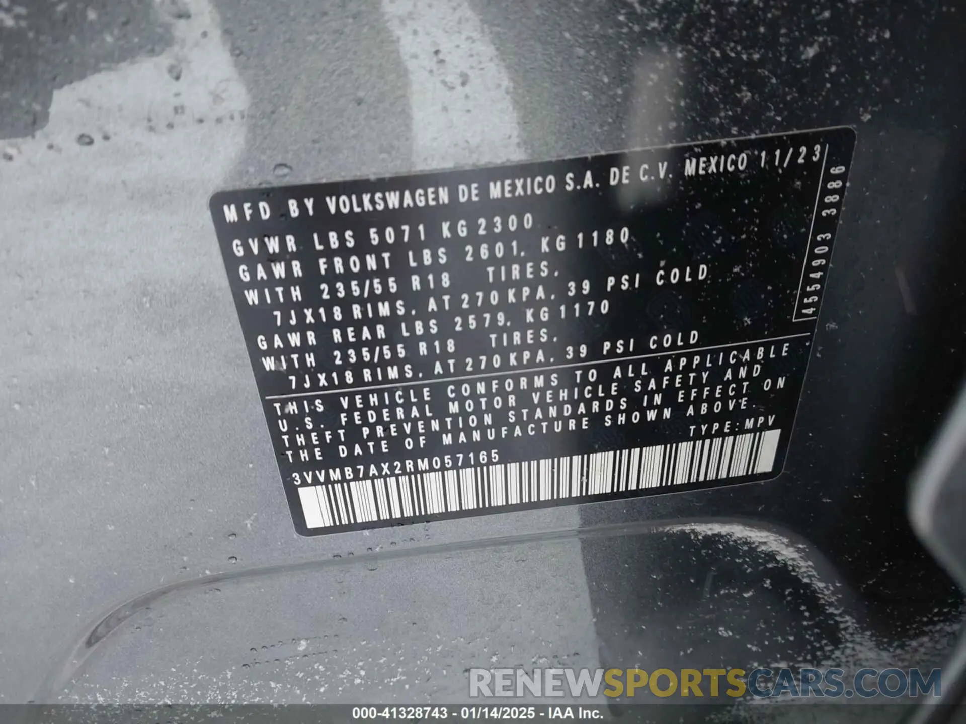 9 Photograph of a damaged car 3VVMB7AX2RM057165 VOLKSWAGEN TIGUAN 2024