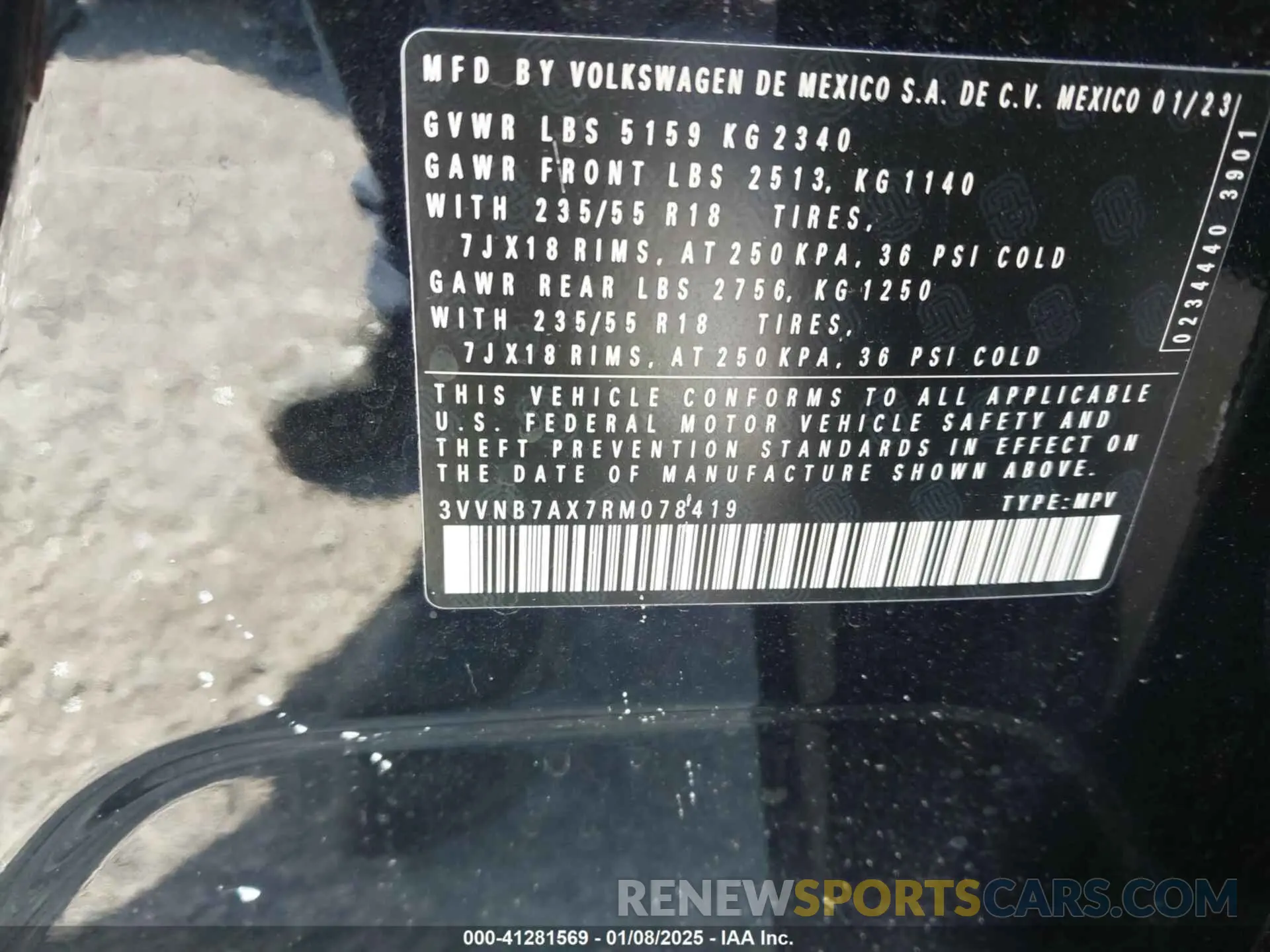 9 Photograph of a damaged car 3VVNB7AX7RM078419 VOLKSWAGEN TIGUAN 2024