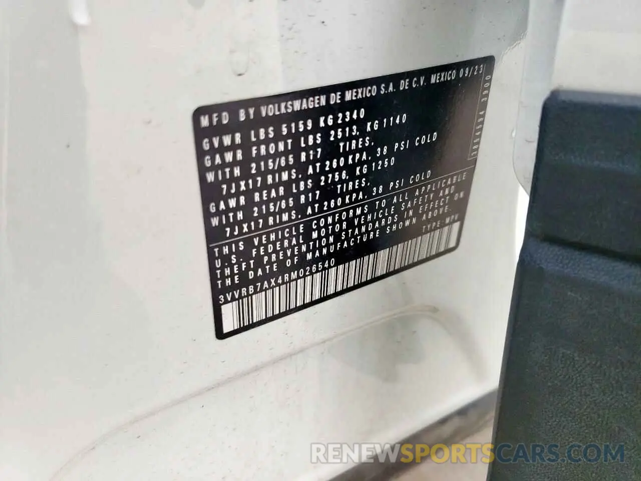 13 Photograph of a damaged car 3VVRB7AX4RM026540 VOLKSWAGEN TIGUAN 2024