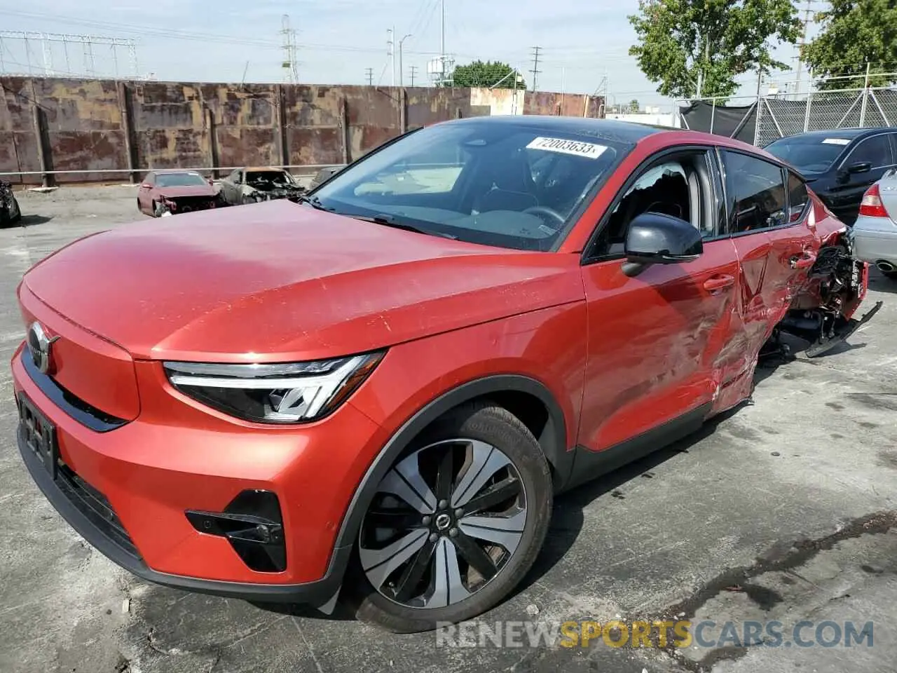 1 Photograph of a damaged car YV4ED3GL8P2038700 VOLVO C40 RECHAR 2023