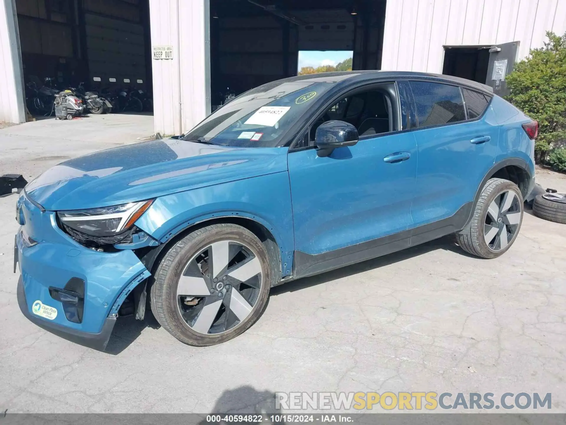 2 Photograph of a damaged car YV4ED3GB4N2003298 VOLVO C40 RECHARGE PURE ELECTRIC 2022