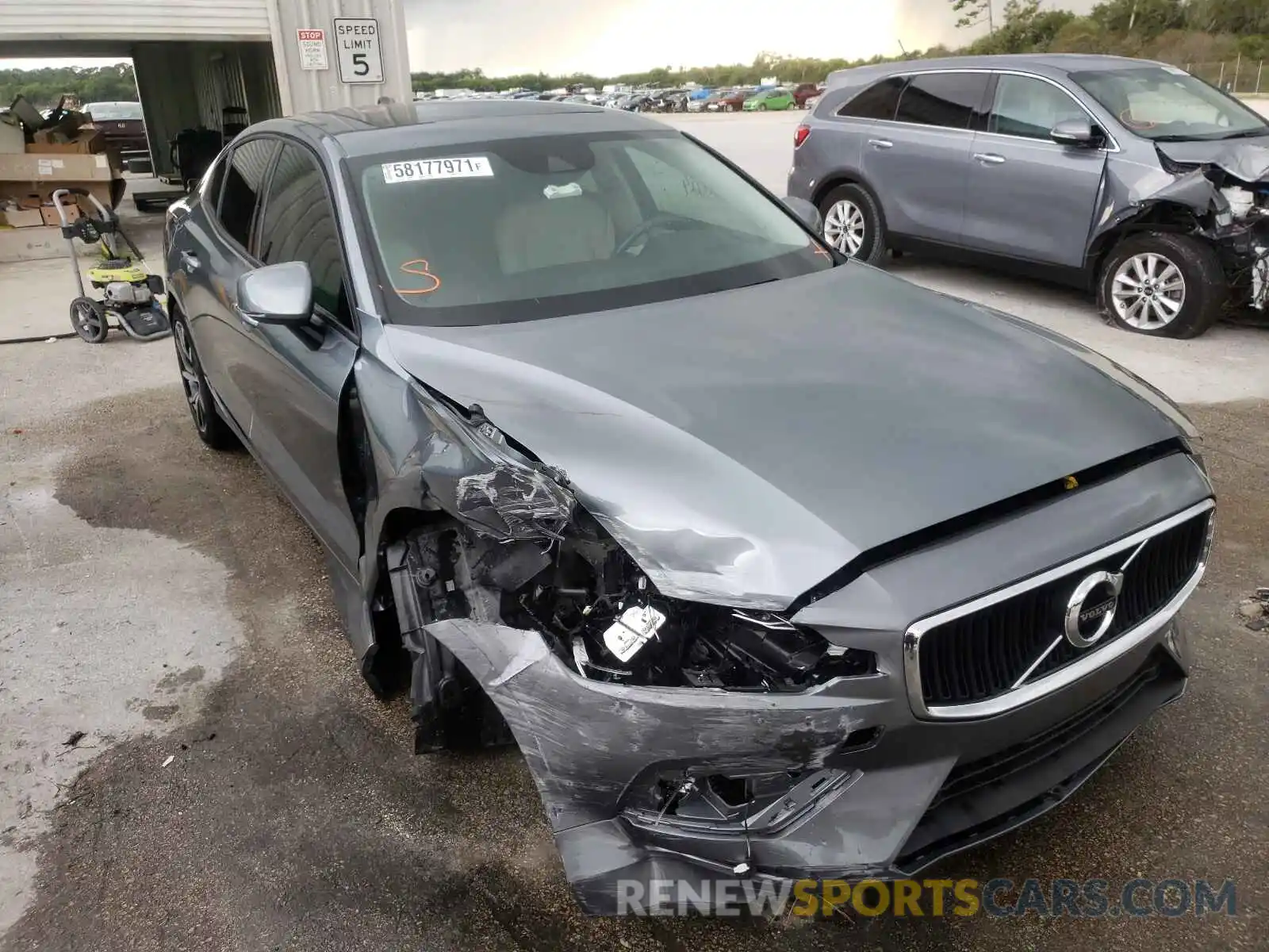 1 Photograph of a damaged car 7JRA22TK1KG012760 VOLVO S60 2019