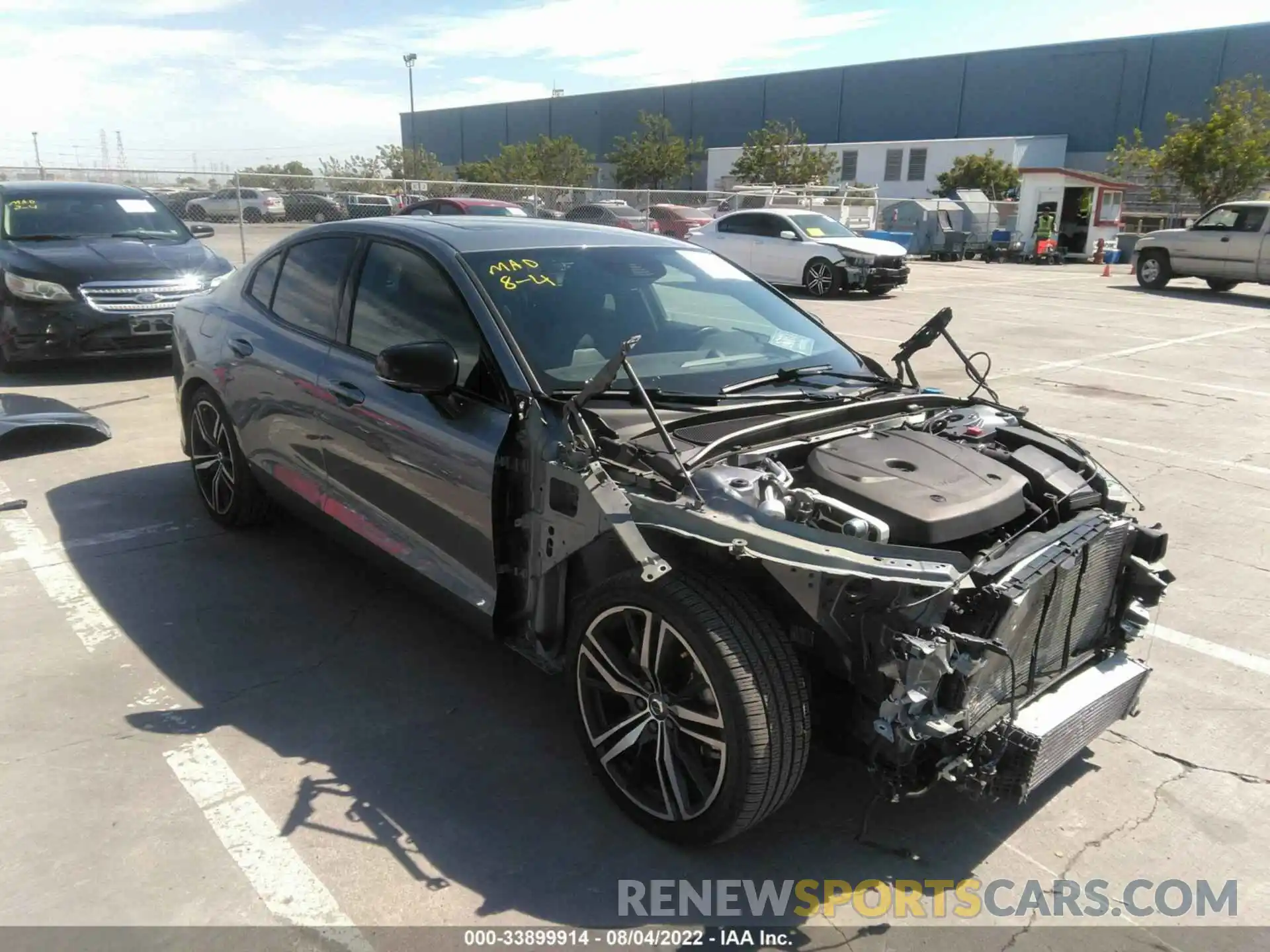 1 Photograph of a damaged car 7JRA22TM1KG012808 VOLVO S60 2019