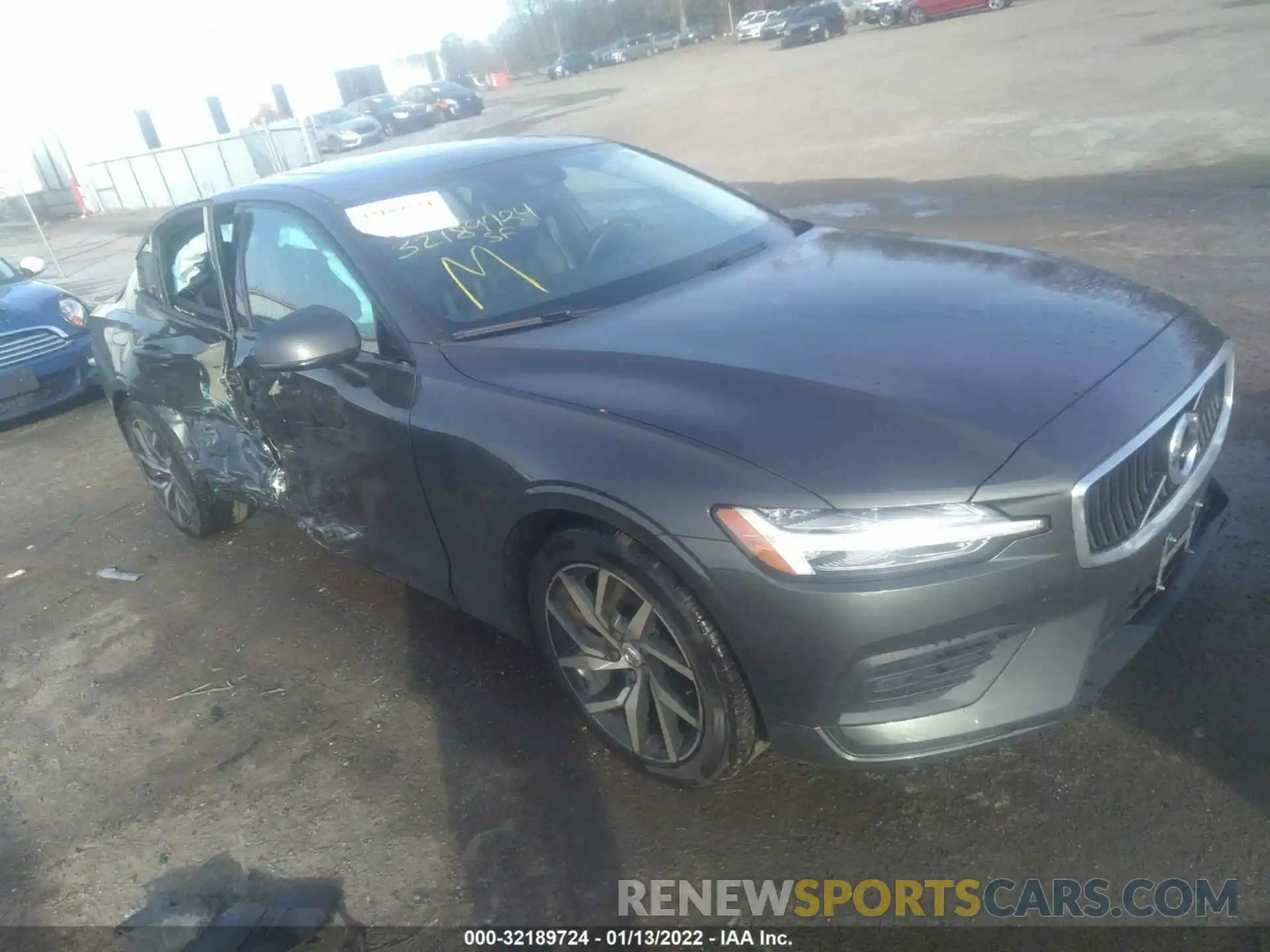 1 Photograph of a damaged car 7JR102FK4LG057453 VOLVO S60 2020