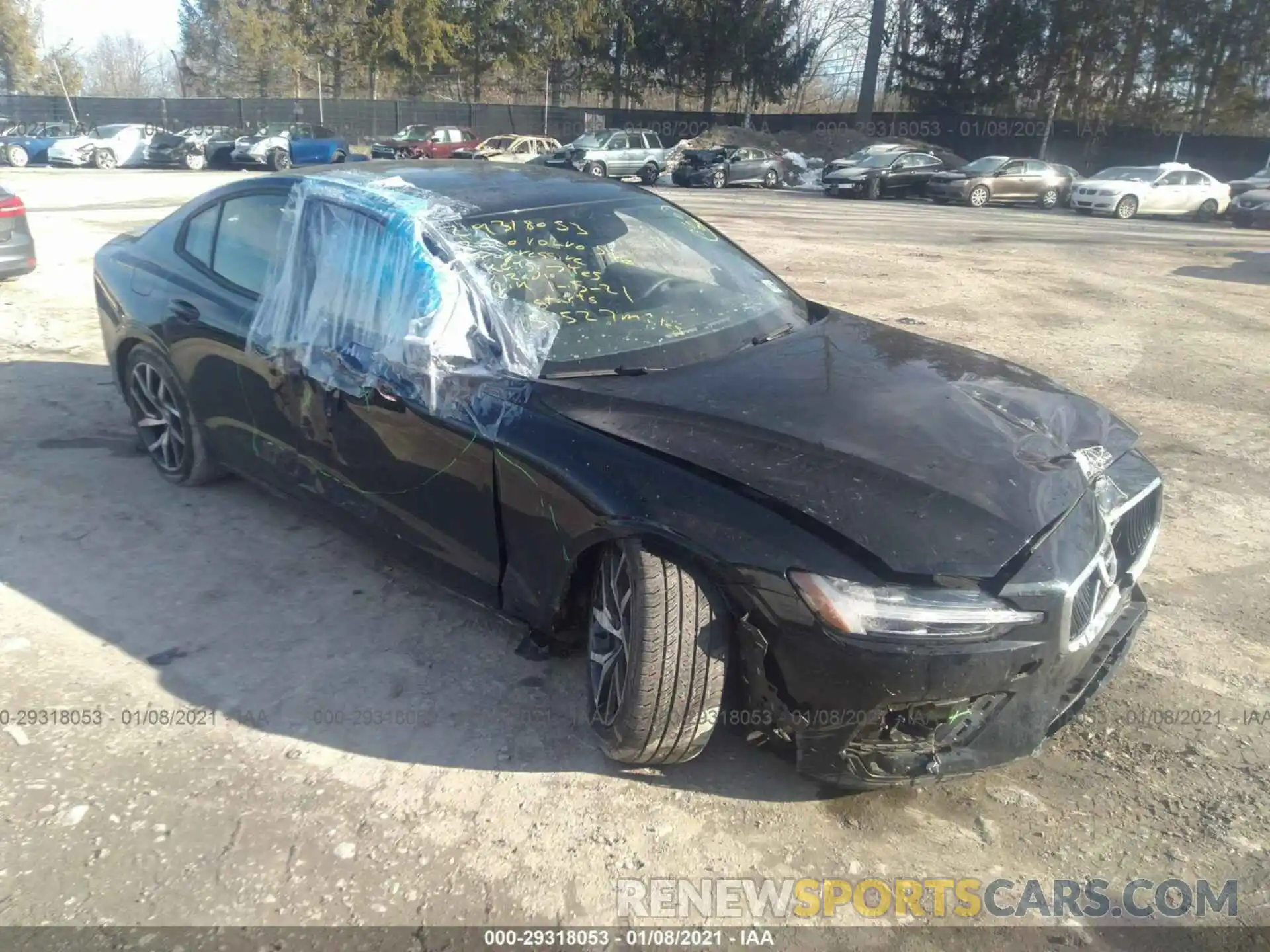 1 Photograph of a damaged car 7JR102FK6LG067921 VOLVO S60 2020