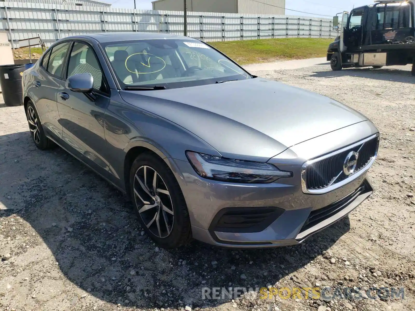 1 Photograph of a damaged car 7JR102FK9LG038123 VOLVO S60 2020