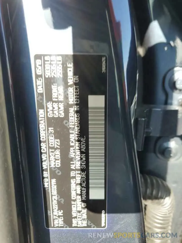 14 Photograph of a damaged car 7JRA22TK2LG032114 VOLVO S60 2020