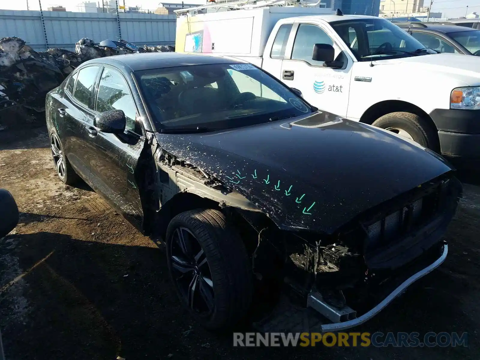 1 Photograph of a damaged car 7JRA22TM5LG072902 VOLVO S60 2020