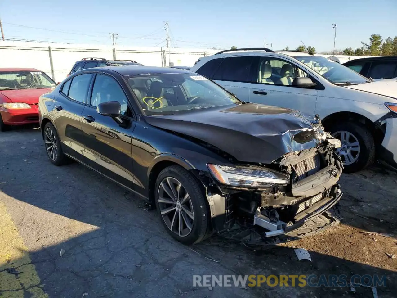 1 Photograph of a damaged car 7JR102FK3MG095855 VOLVO S60 2021