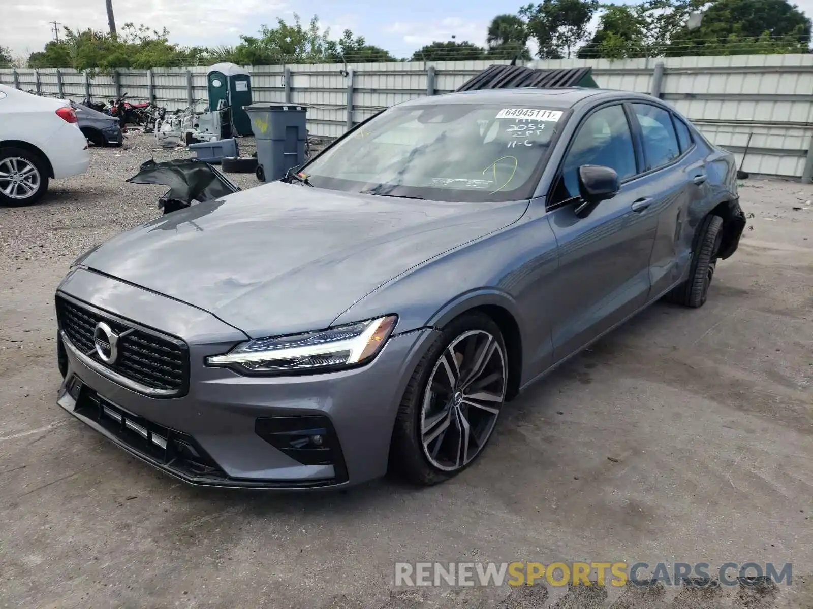 2 Photograph of a damaged car 7JR102FM7MG092054 VOLVO S60 2021