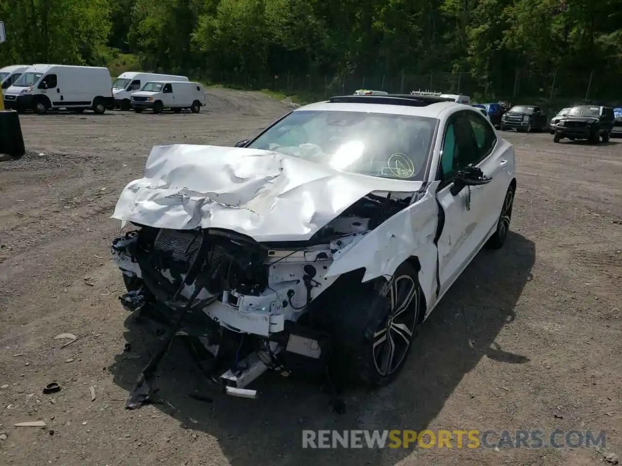 2 Photograph of a damaged car 7JR102TM3MG109386 VOLVO S60 2021