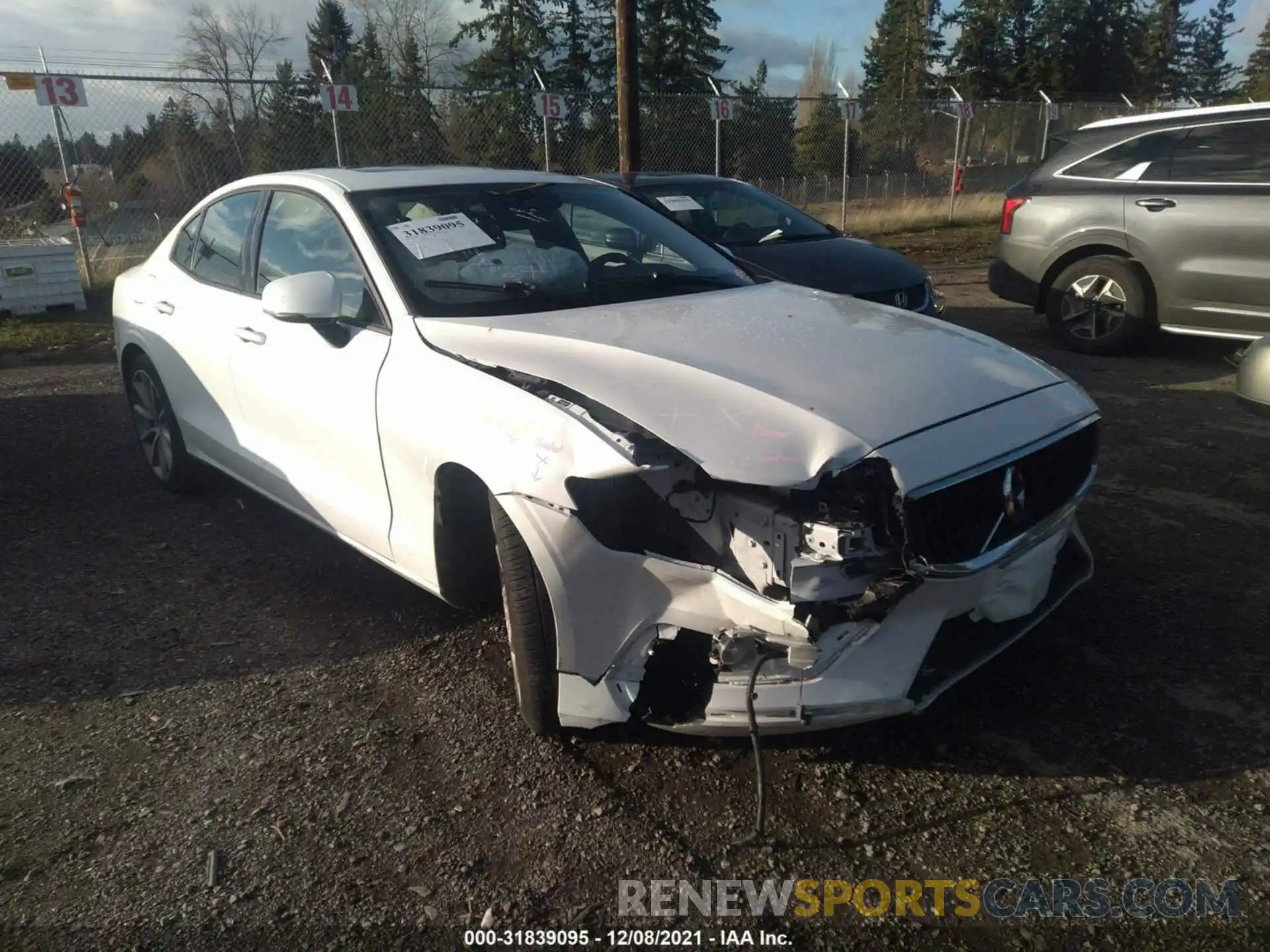 1 Photograph of a damaged car 7JRA22TK8MG080234 VOLVO S60 2021